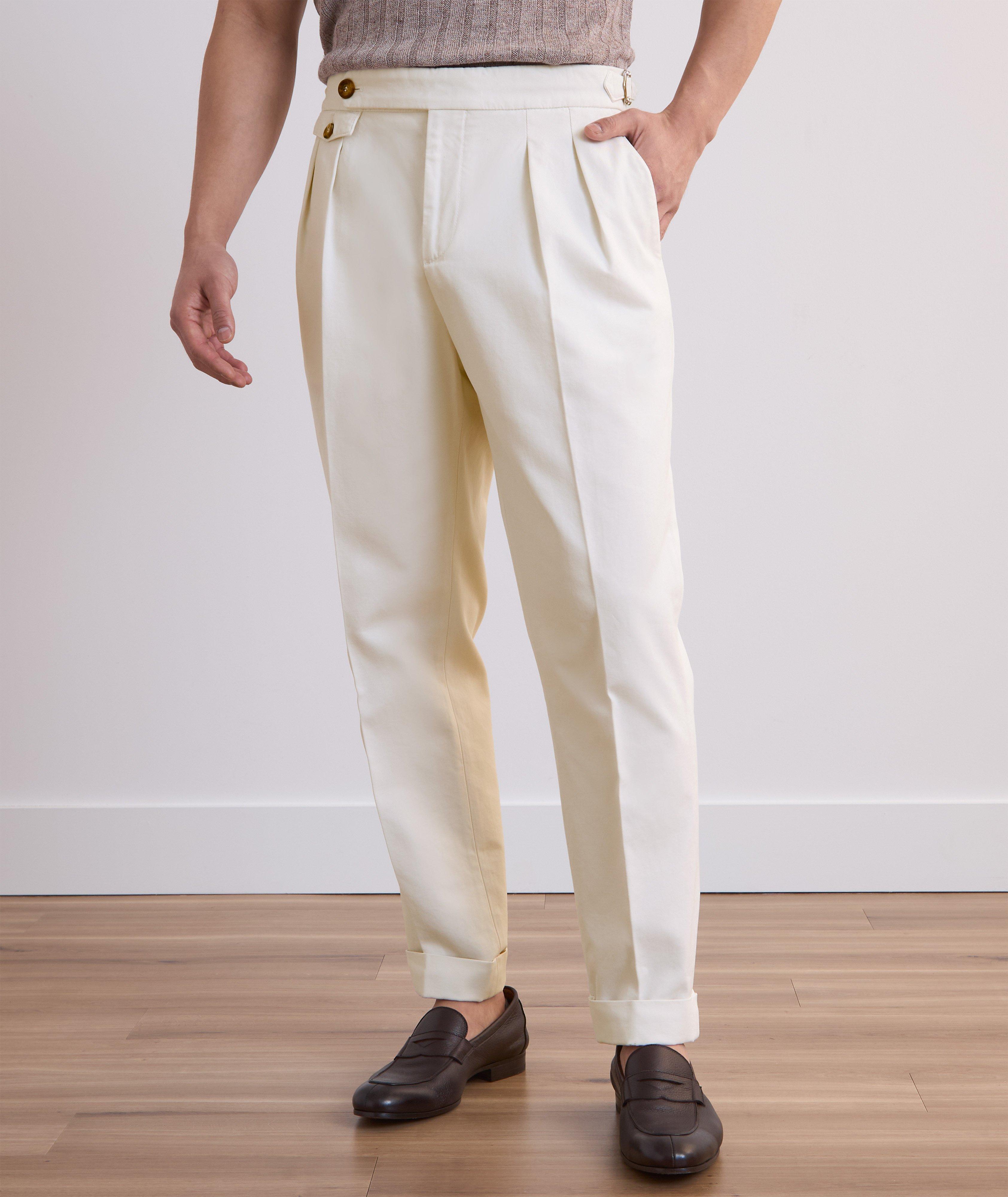 Pantalon en coton de coupe tailleur image 1