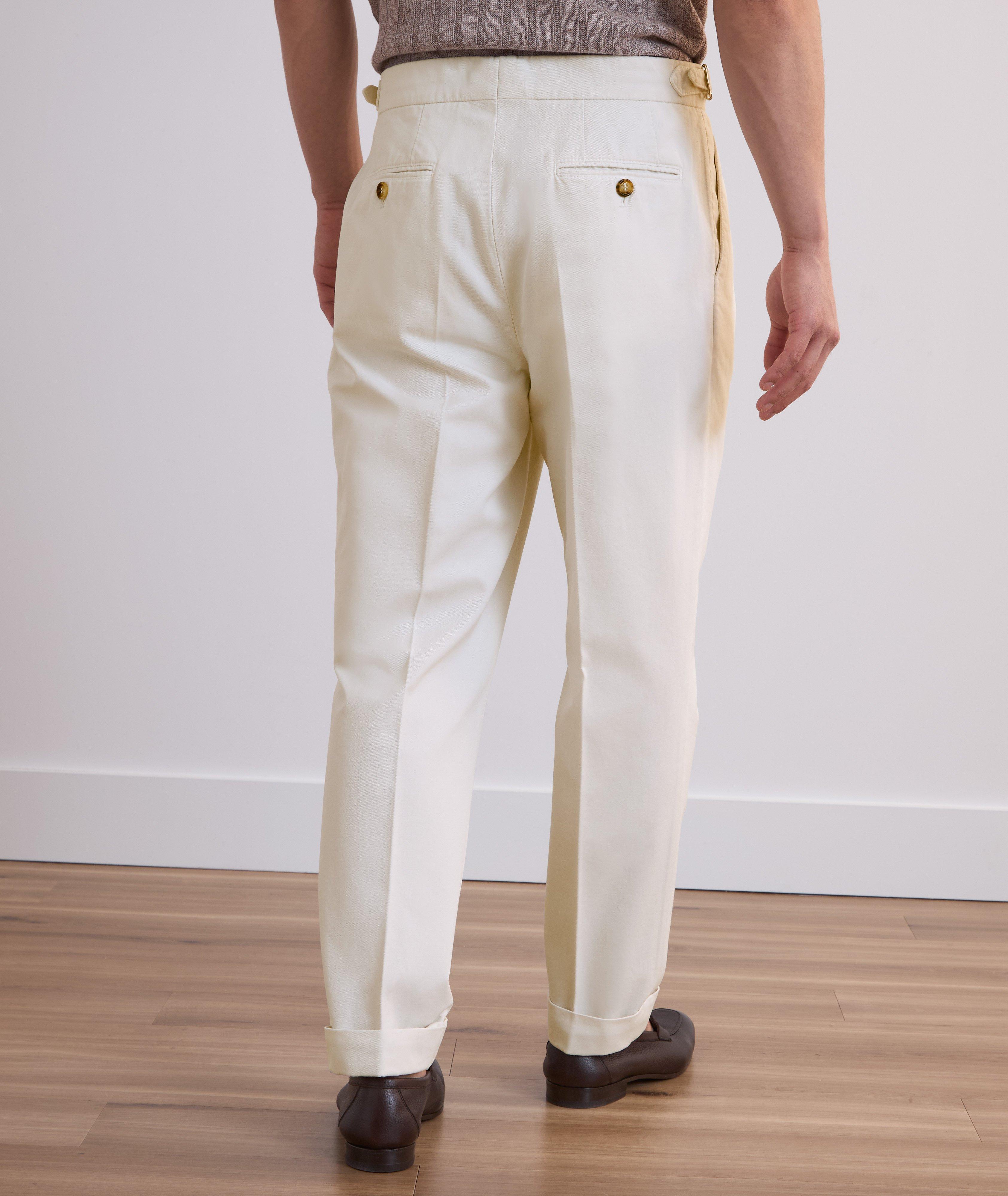 Pantalon en coton de coupe tailleur image 2