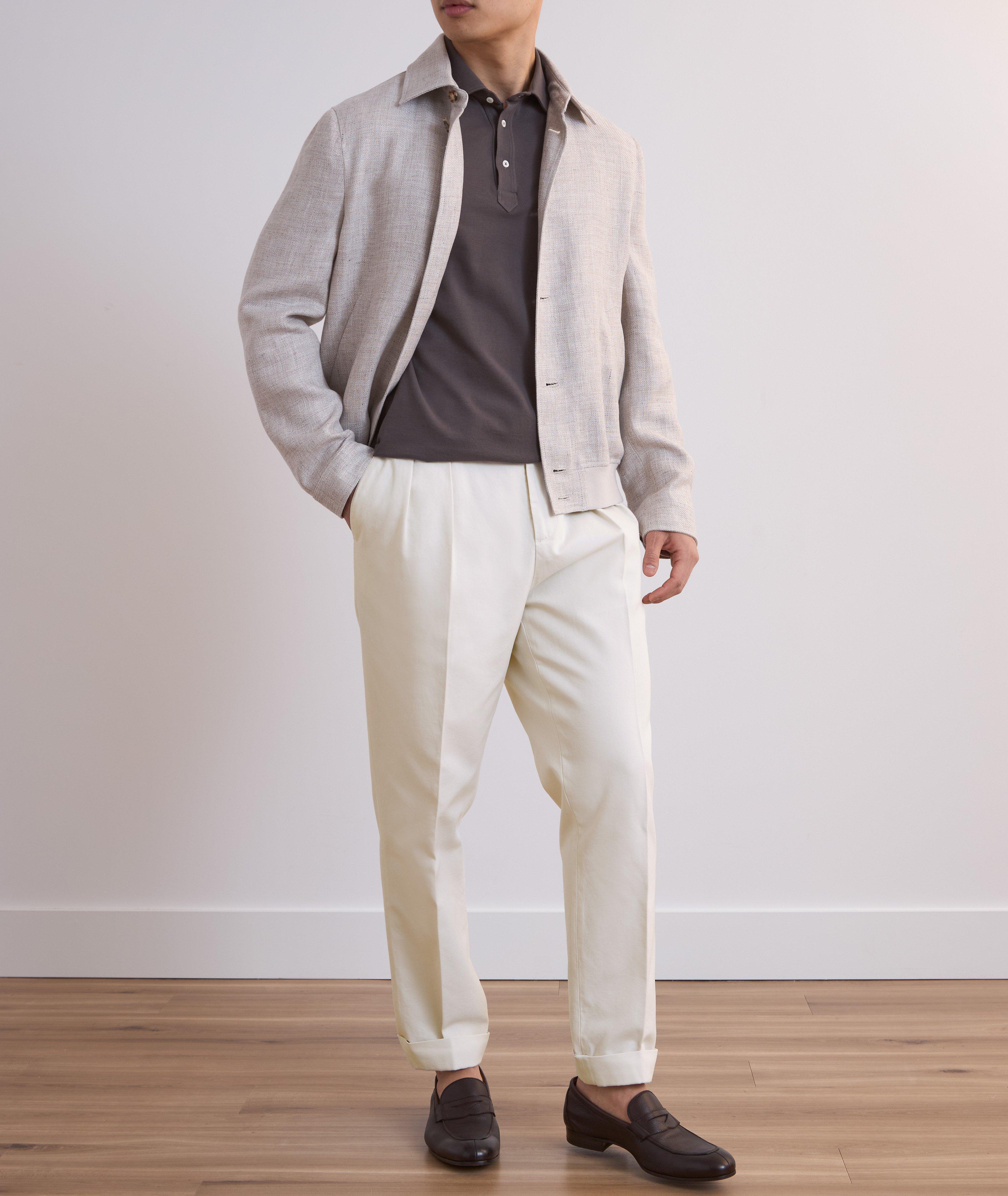 Pantalon en coton de coupe tailleur image 4