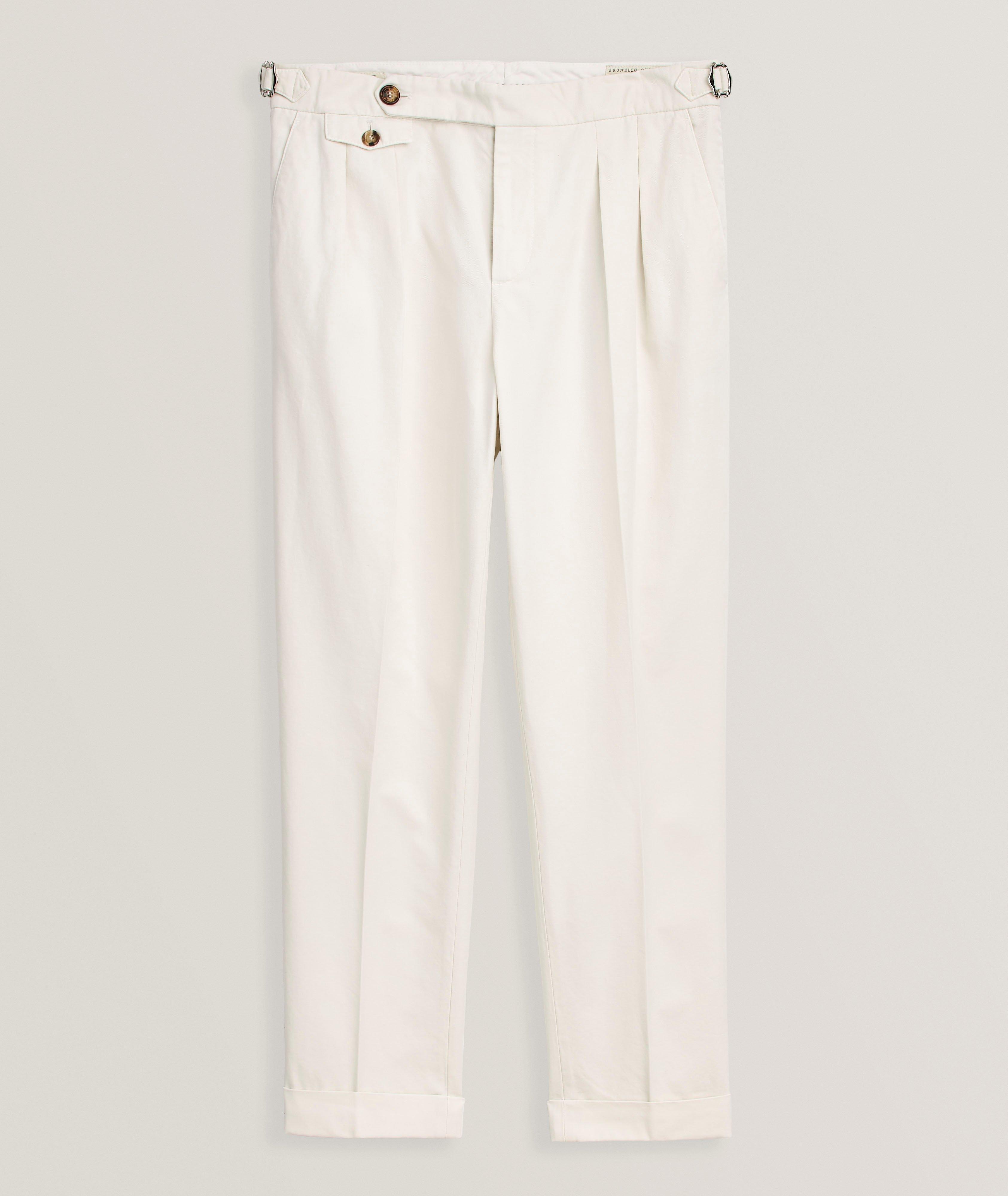 Pantalon en coton de coupe tailleur image 0