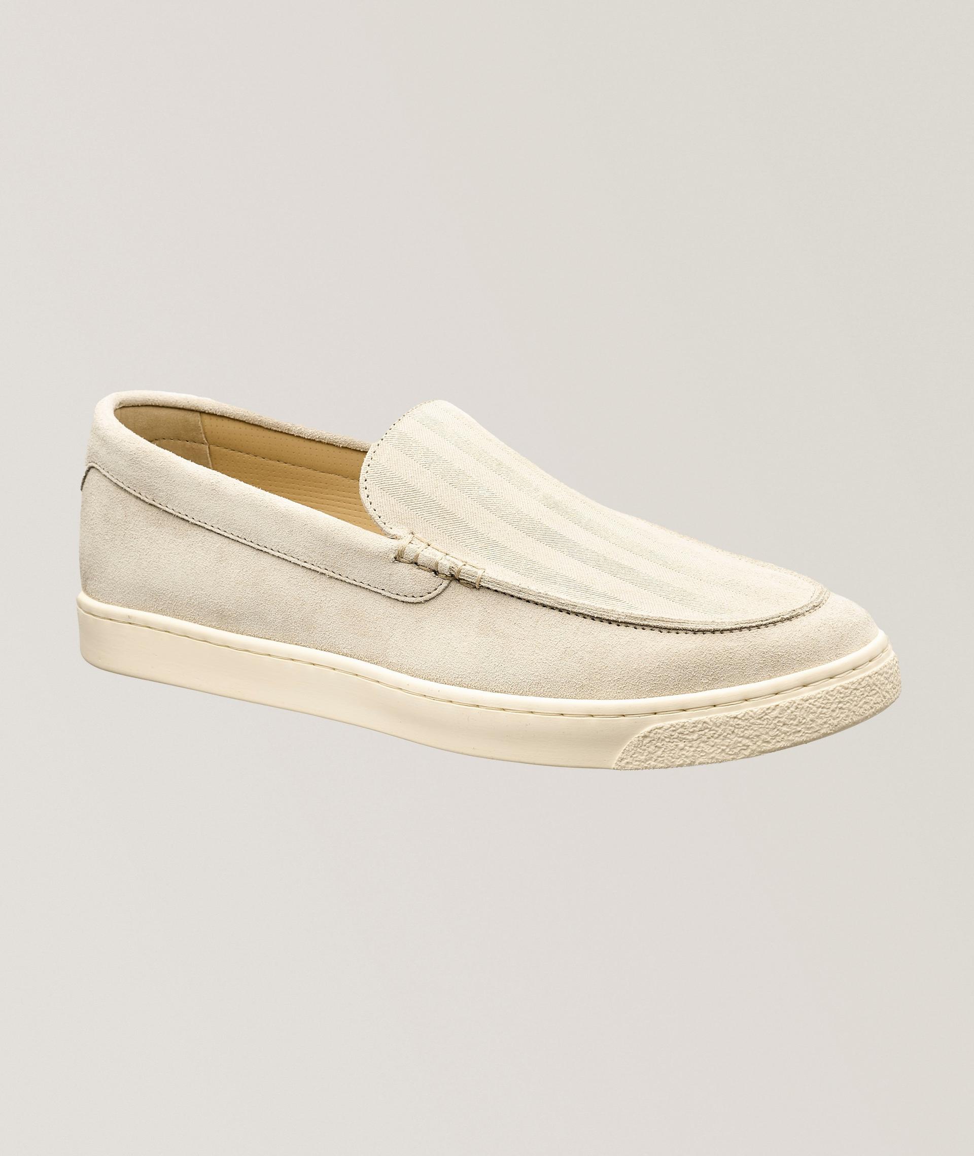 Chevron Hybrid Suede Loafers image 0