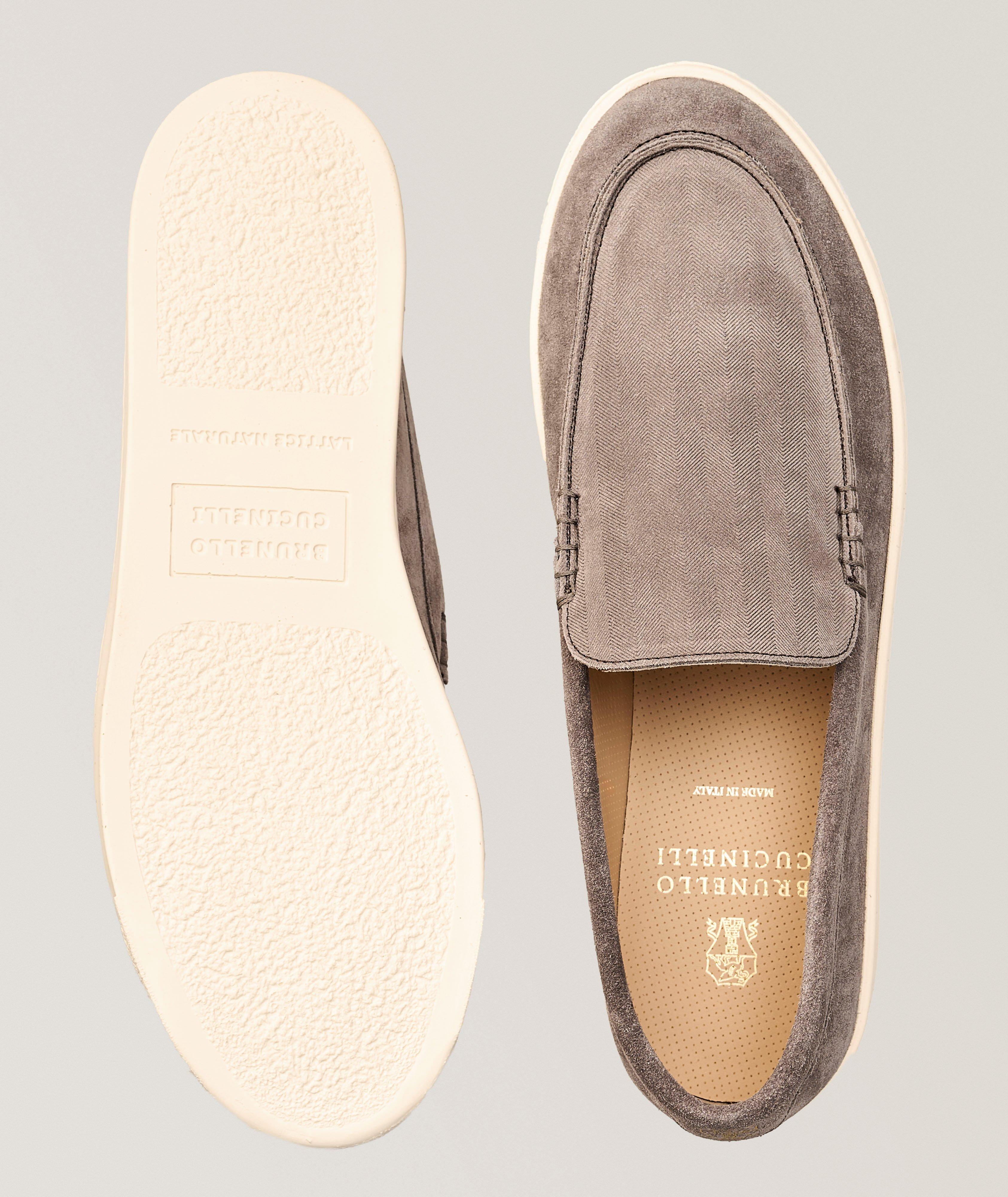 Chevron Hybrid Suede Loafers image 2
