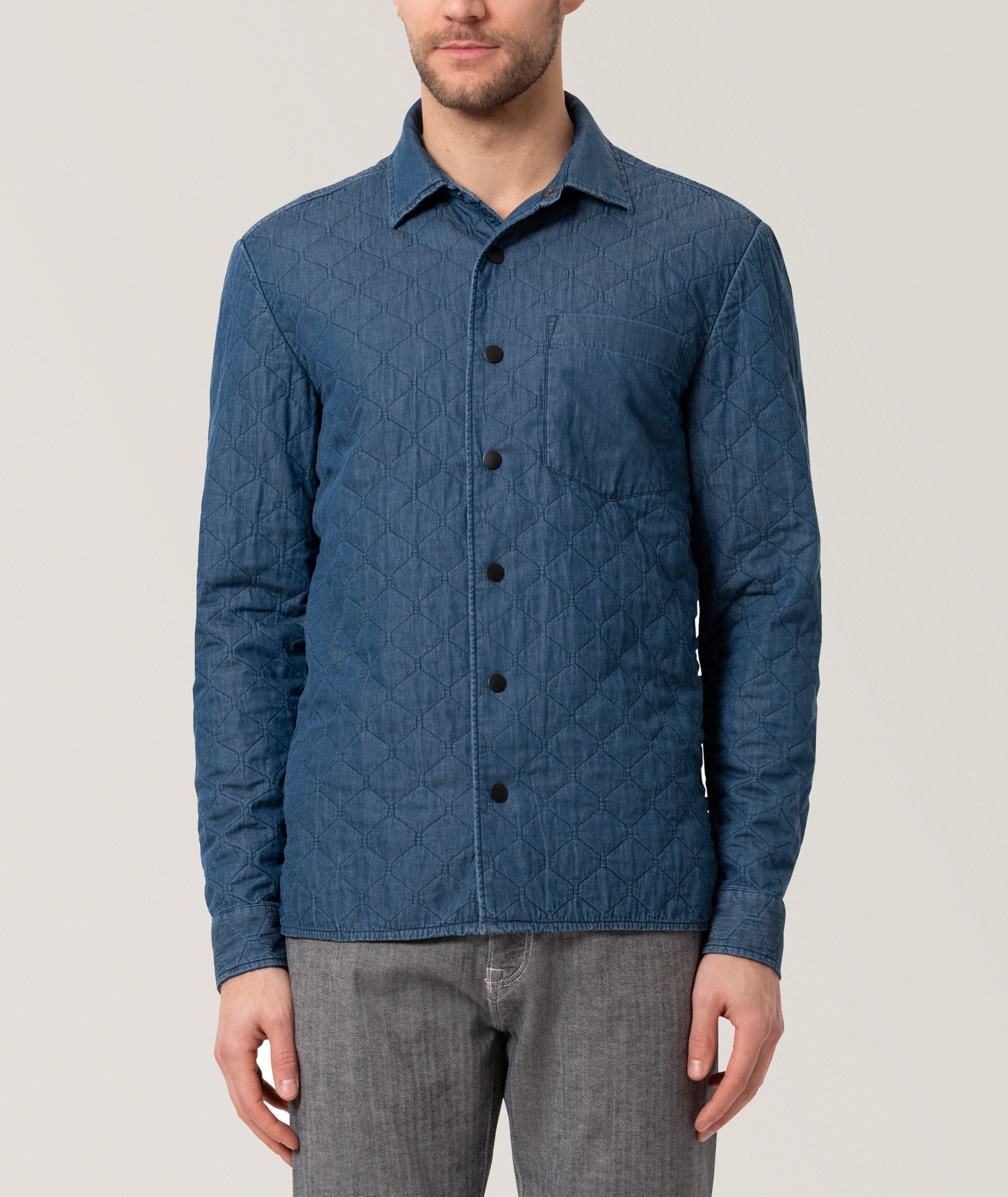 Quilted Denim Overshirt  image 0