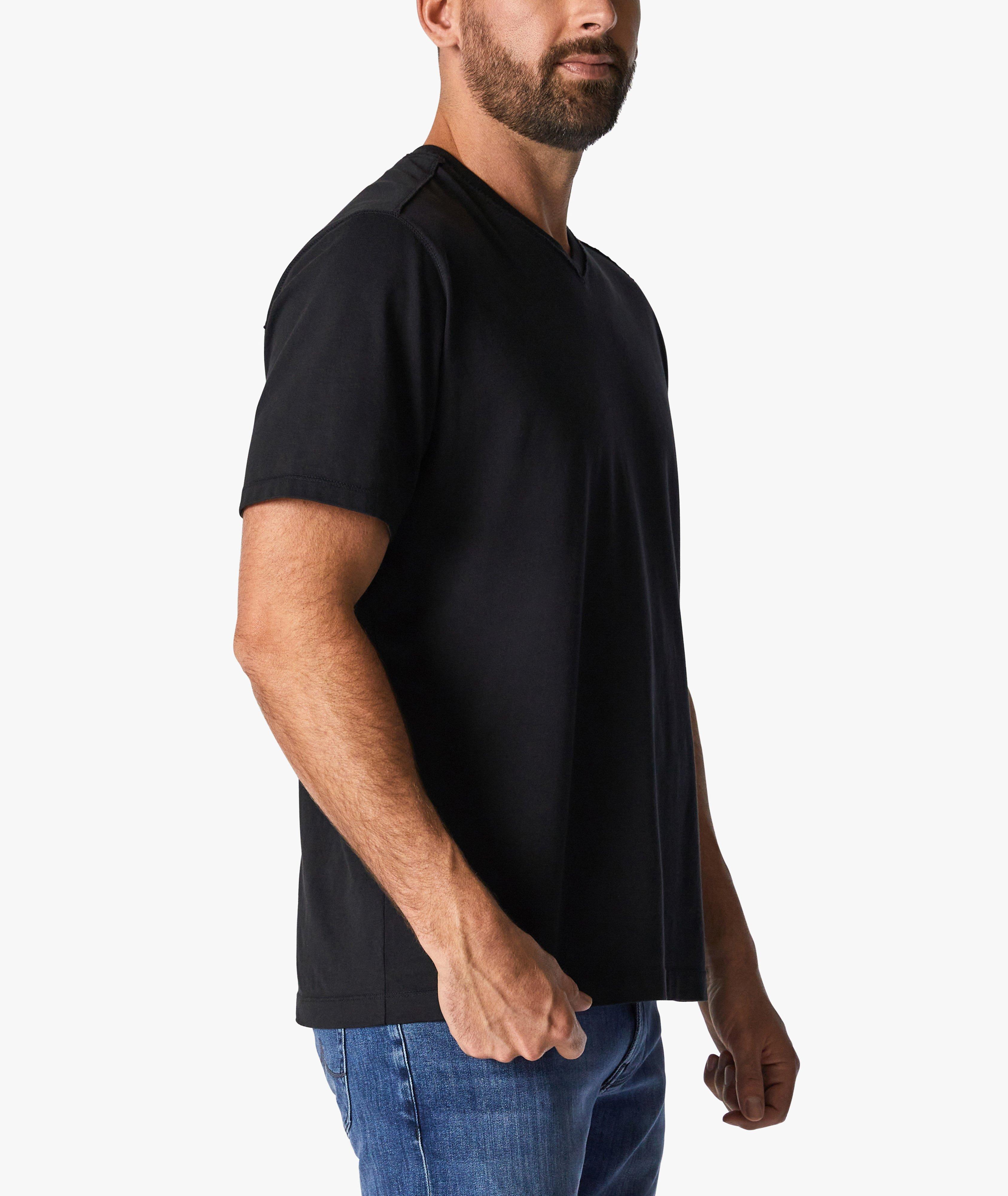 Deconstructed Cotton V-Neck T-Shirt image 3