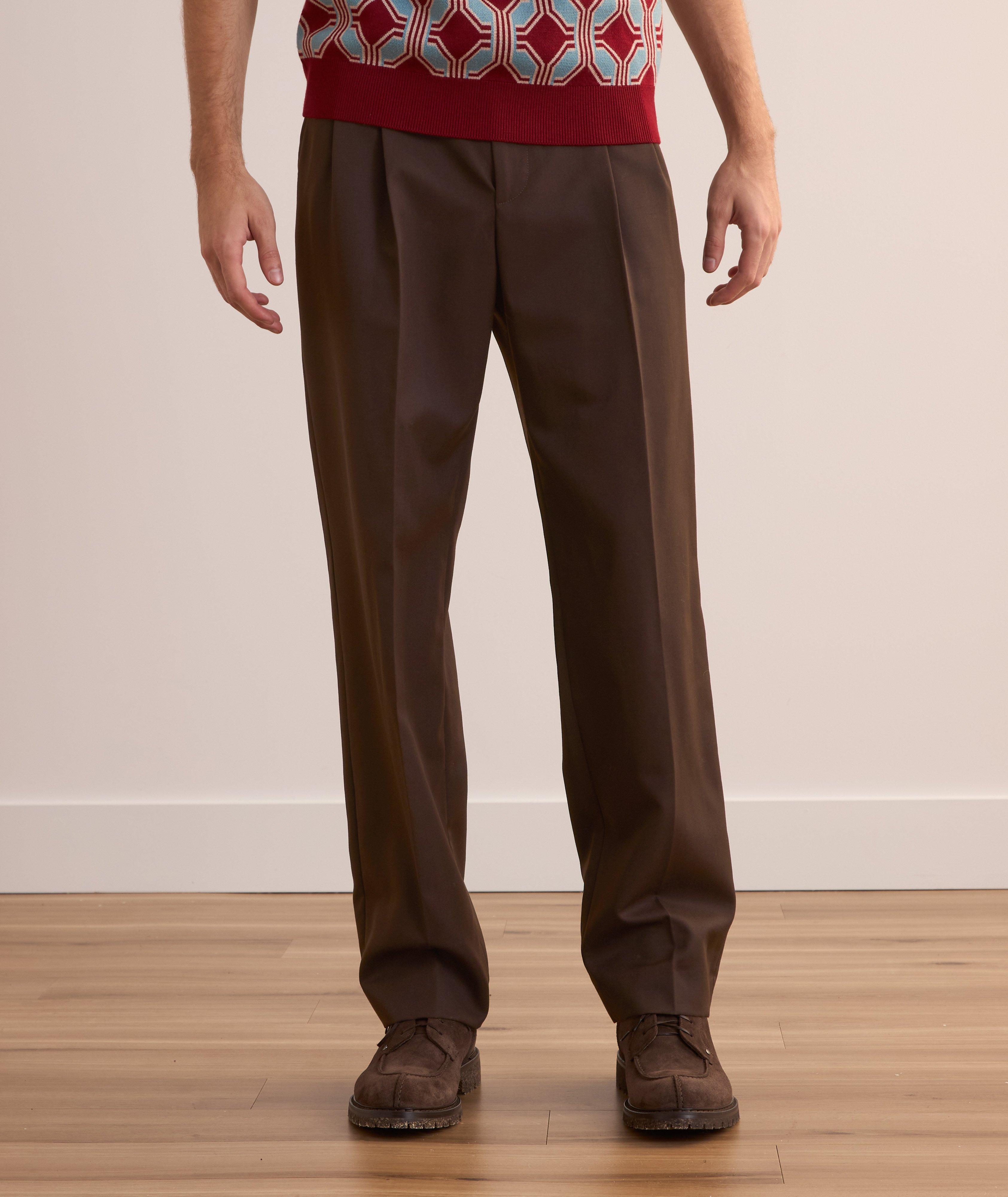 Double Pleated Virgin Wool-Blend Pants image 2