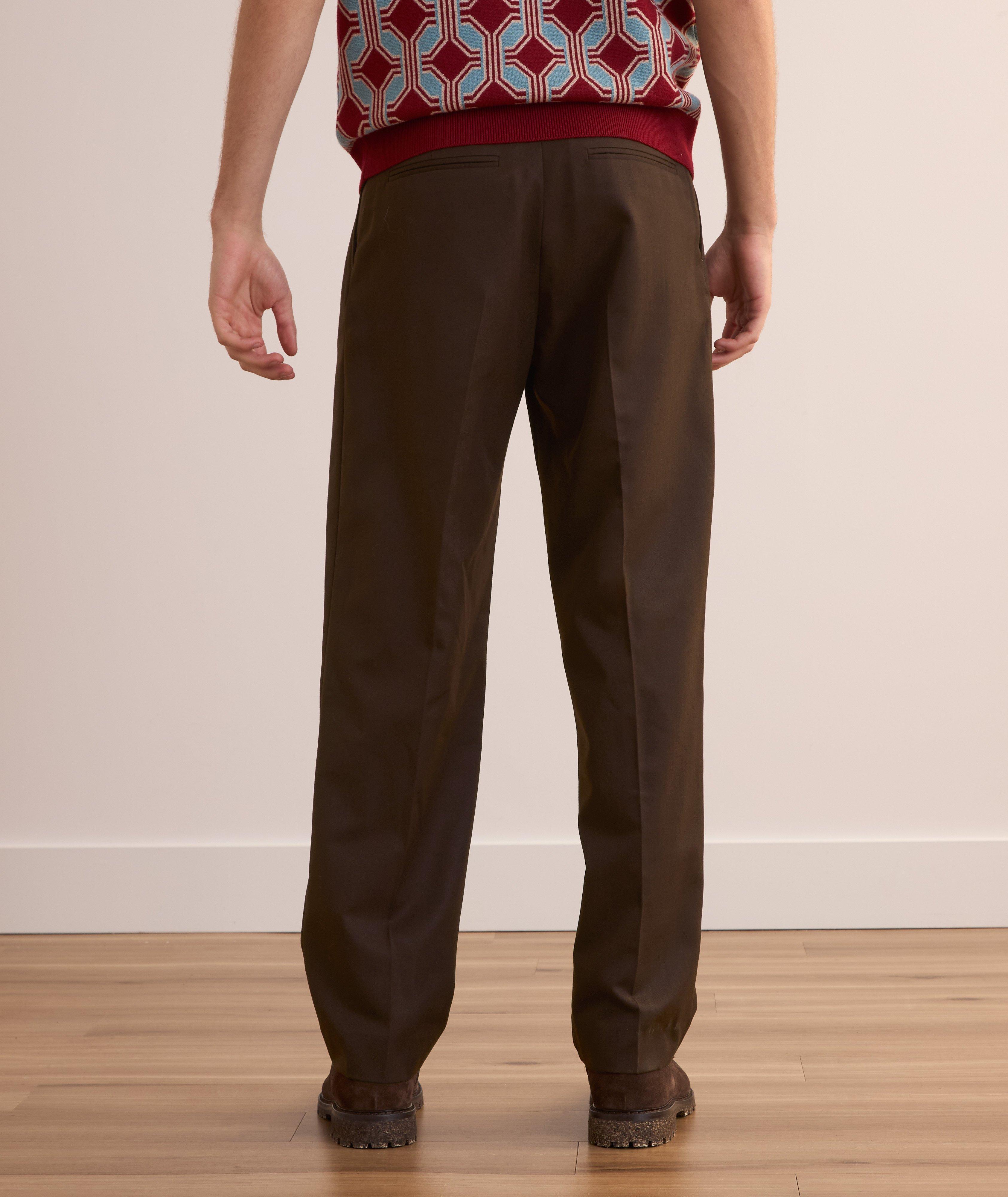 Double Pleated Virgin Wool-Blend Pants image 3