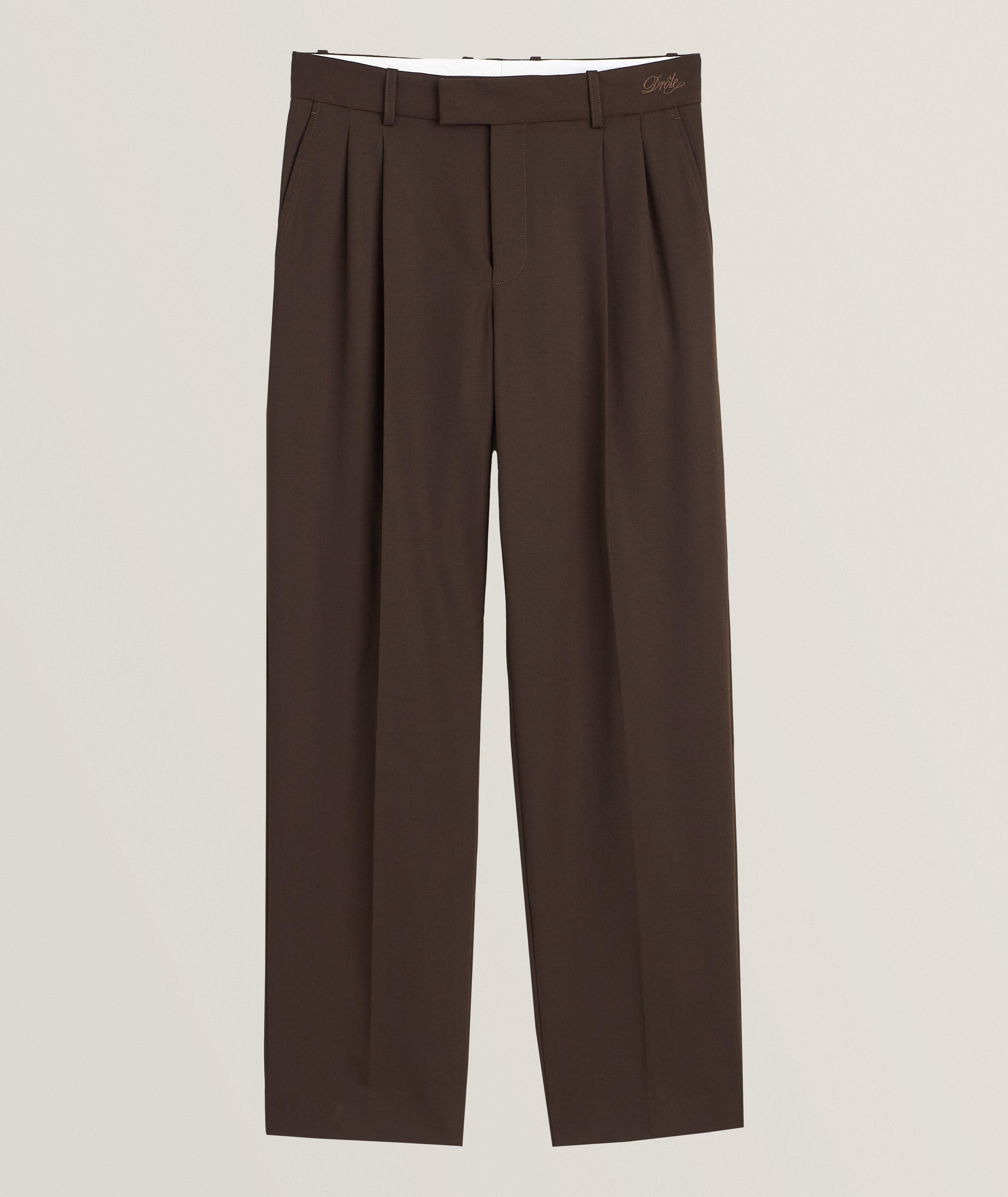 Double Pleated Virgin Wool-Blend Pants image 0