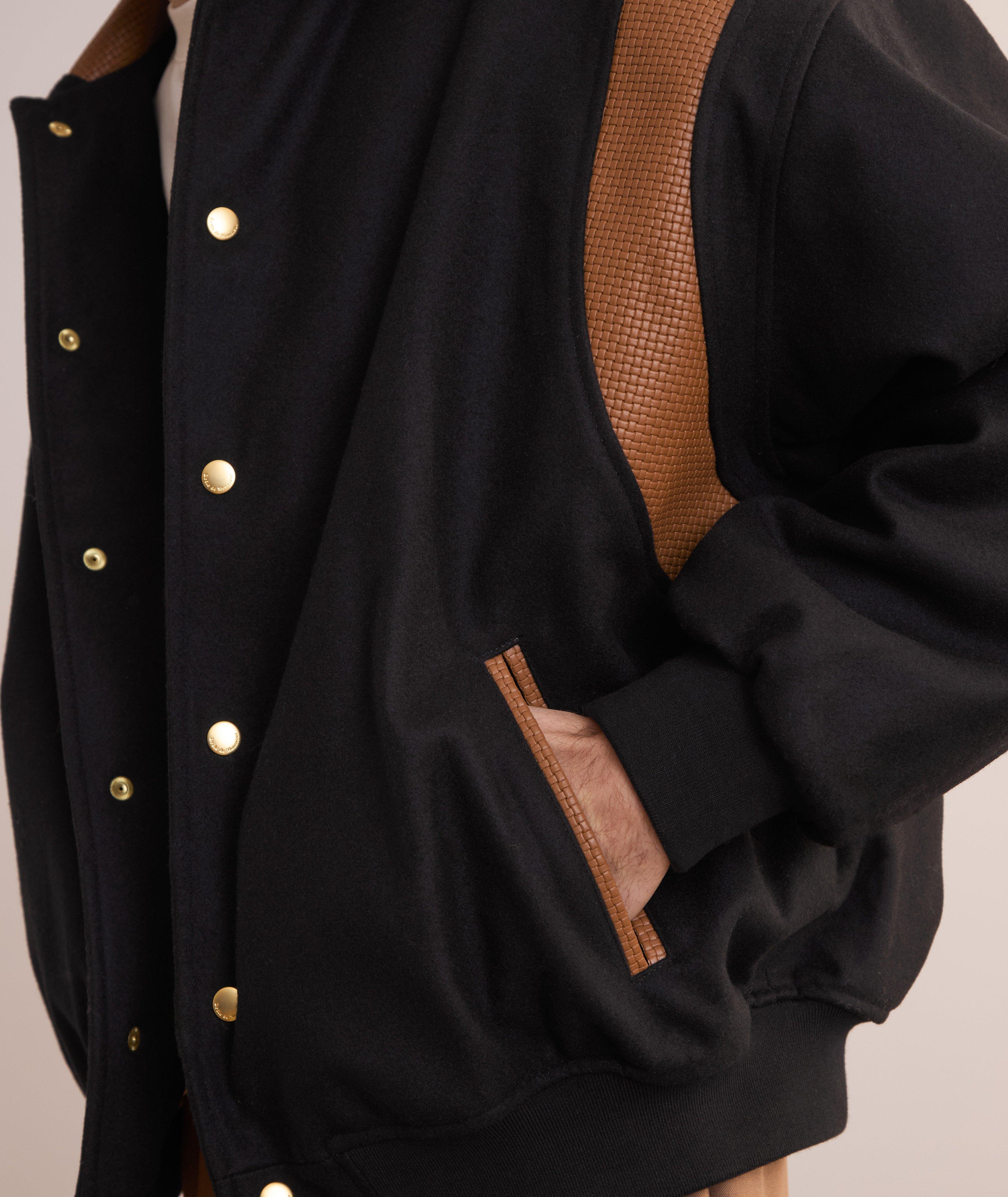 Leather Panel Bomber Jacket image 3