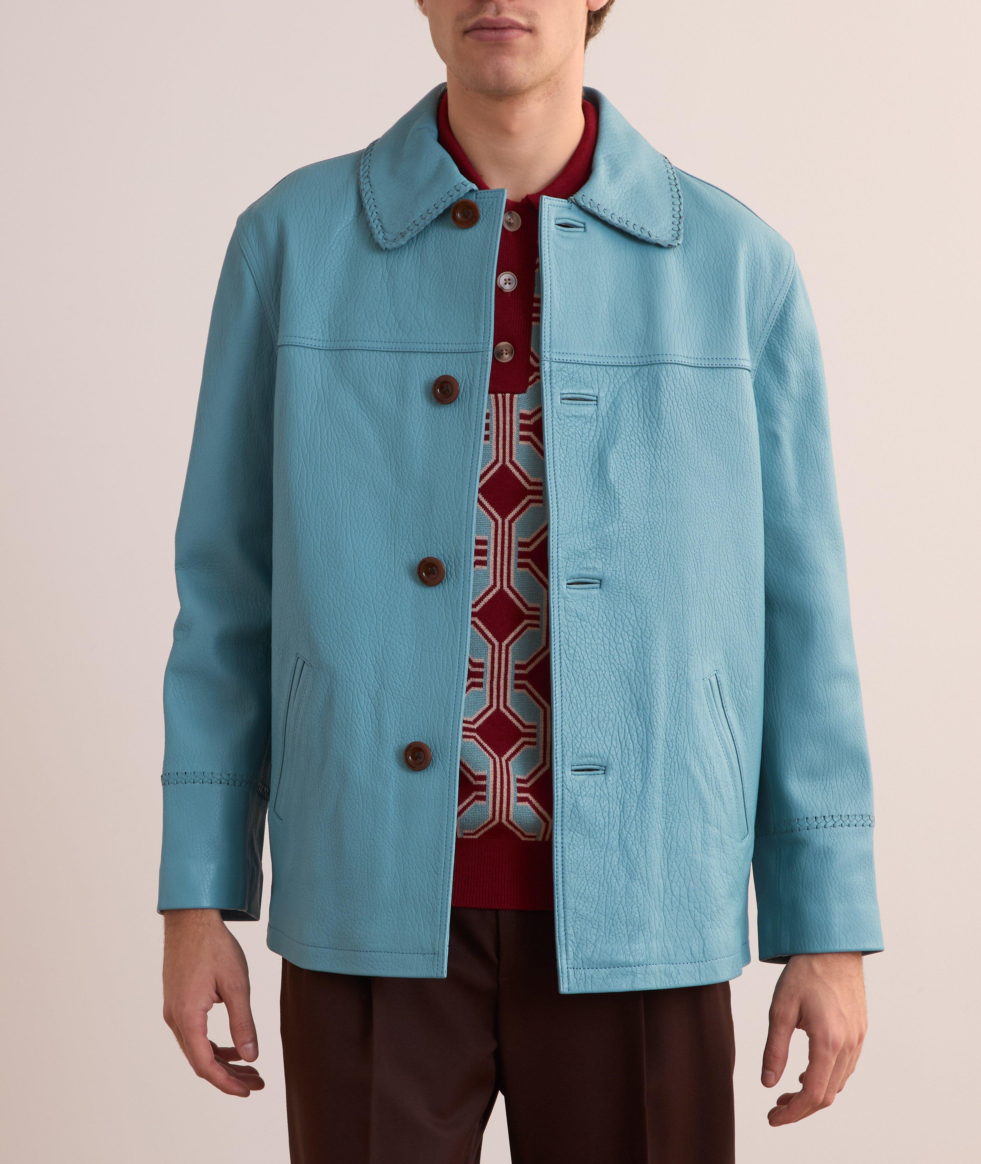 Veste-chemise en cuir grenu image 1