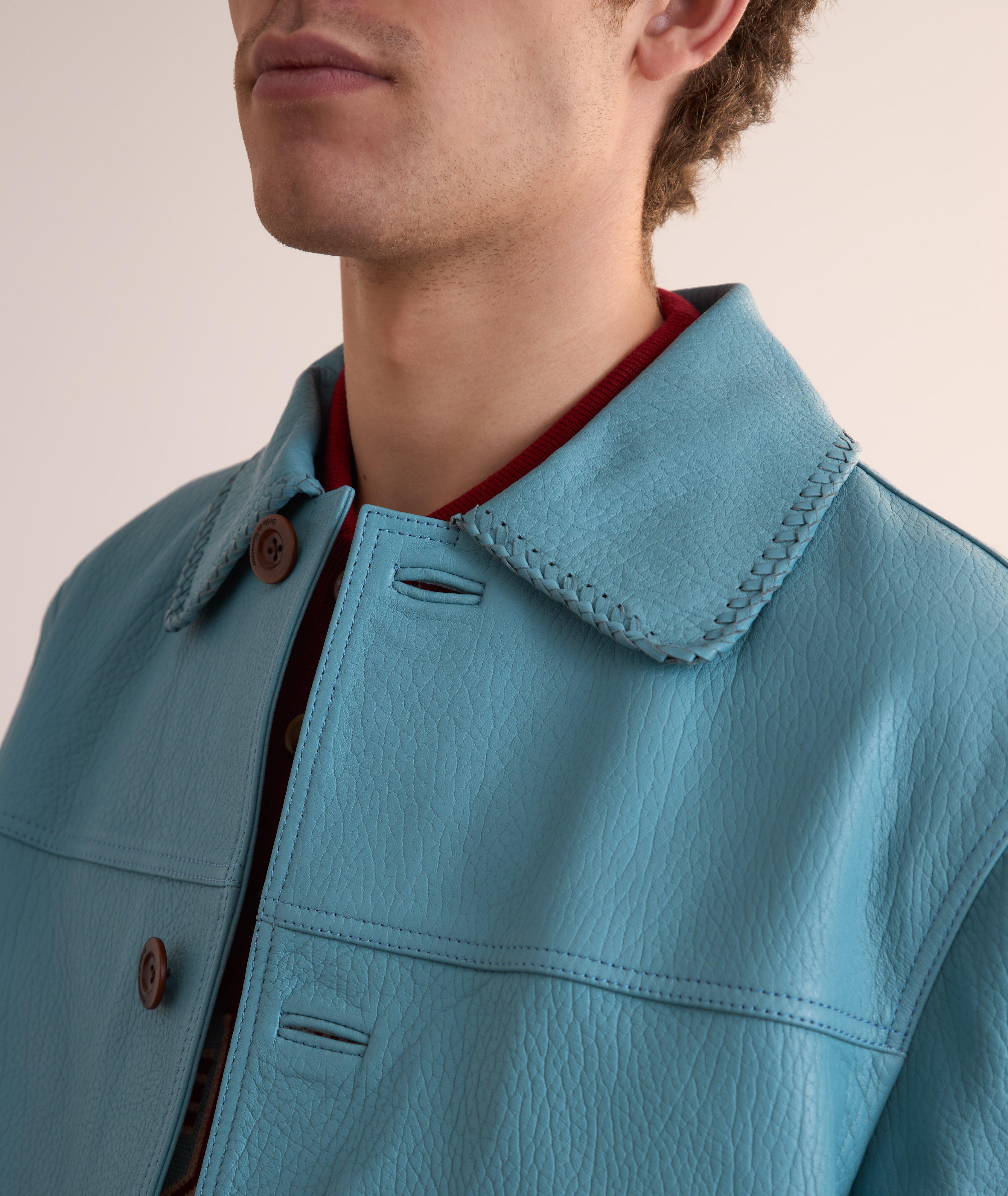 Veste-chemise en cuir grenu image 3