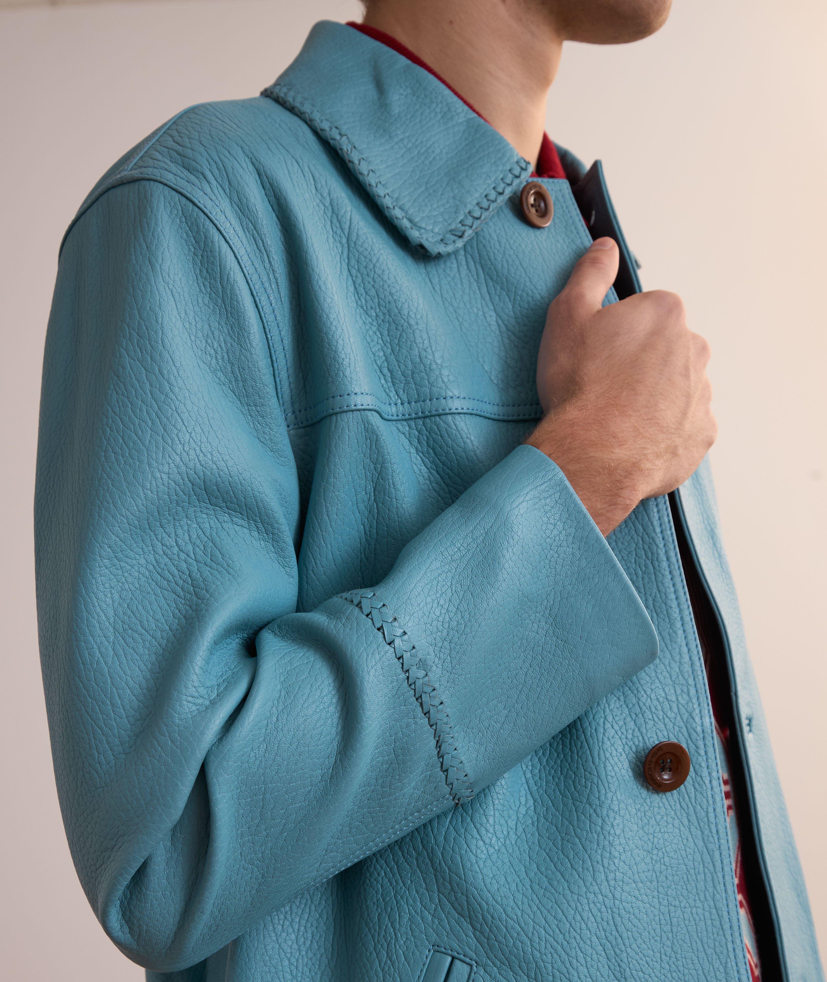 Veste-chemise en cuir grenu image 4