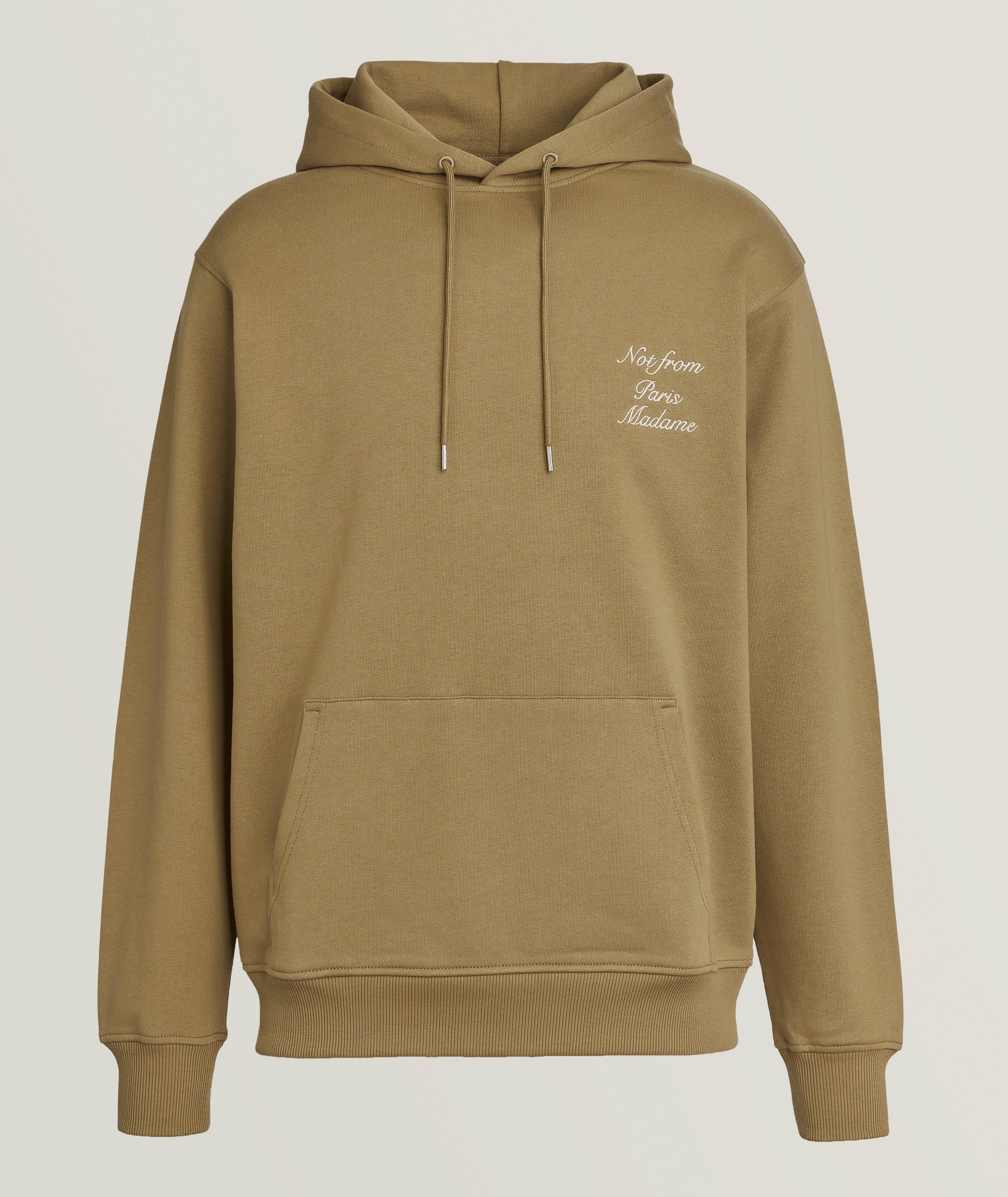 Le Slogan Calligraphie Cotton Hooded Sweater image 0