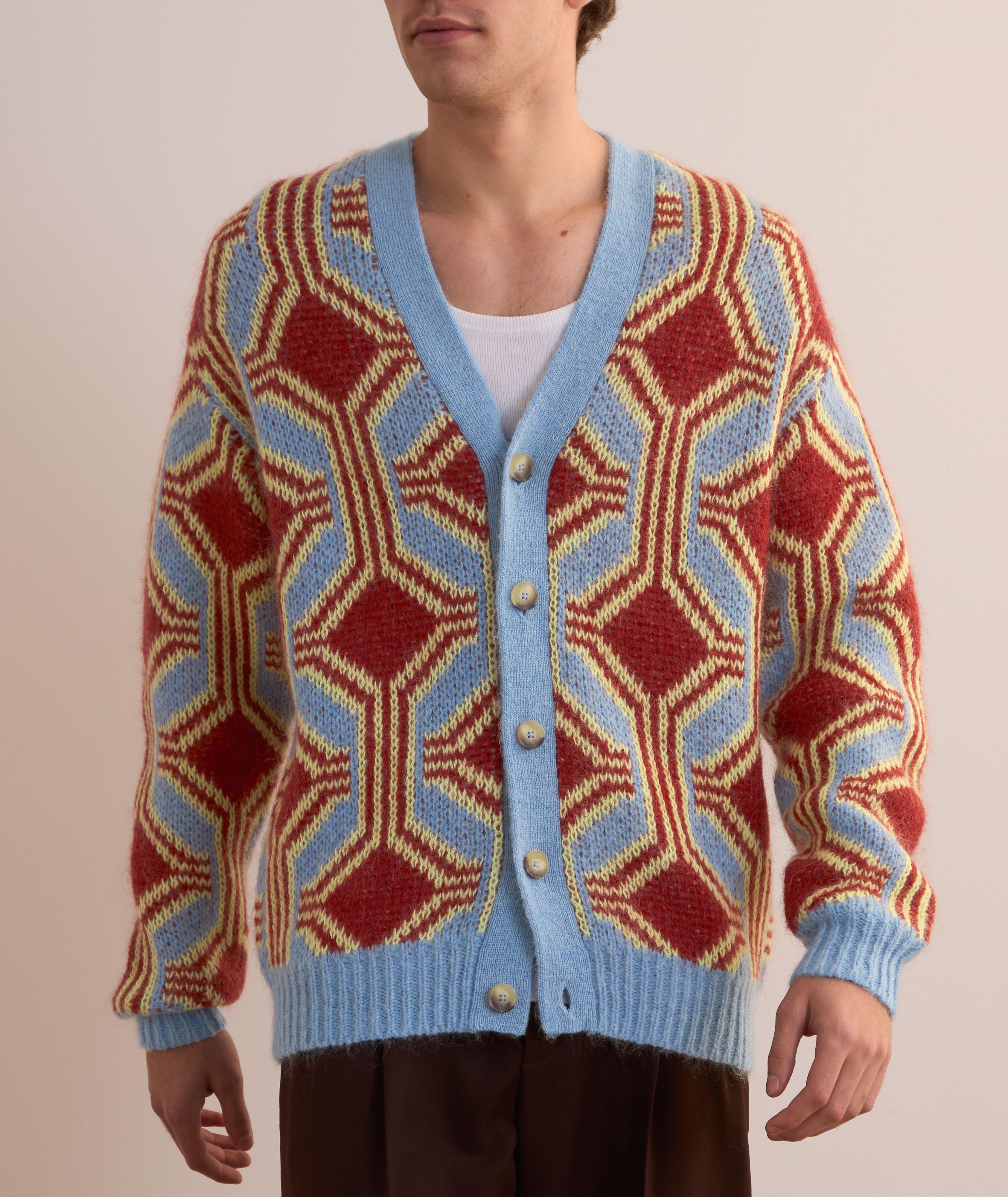Le Mohair-Blend Geometrique Cardigan image 1