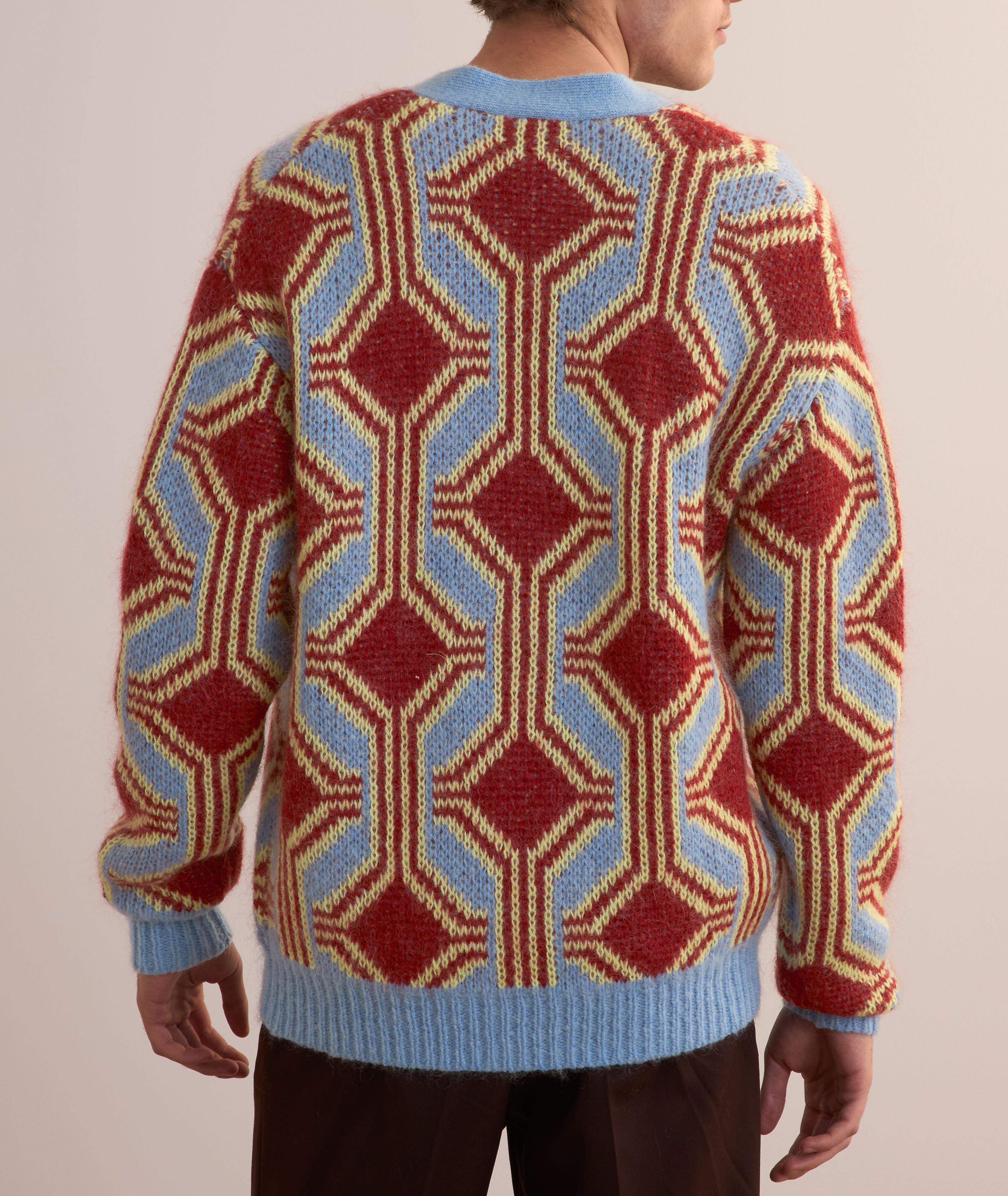 Le Mohair-Blend Geometrique Cardigan image 2