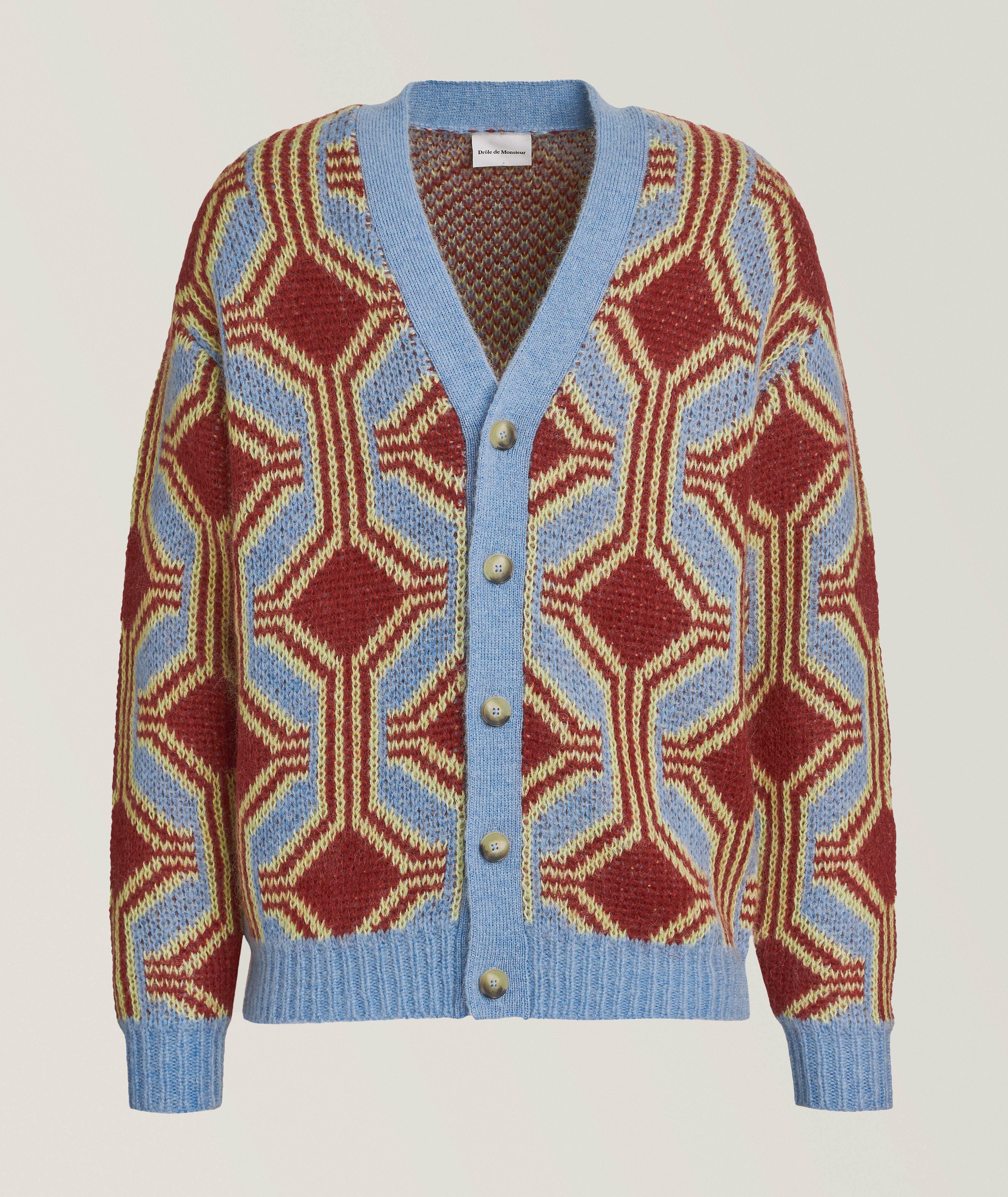 Le Mohair-Blend Geometrique Cardigan image 0