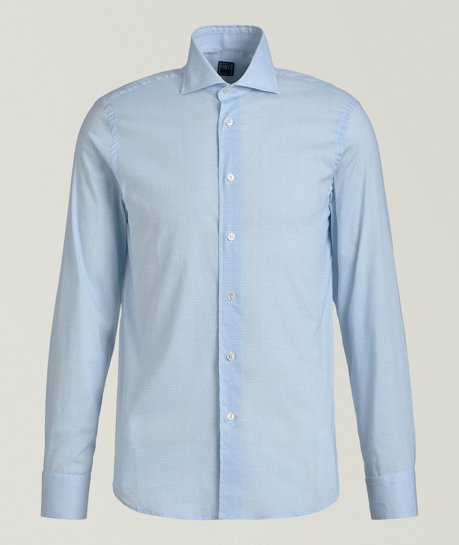Sean Micro-Print Cotton Voile Shirt image 0