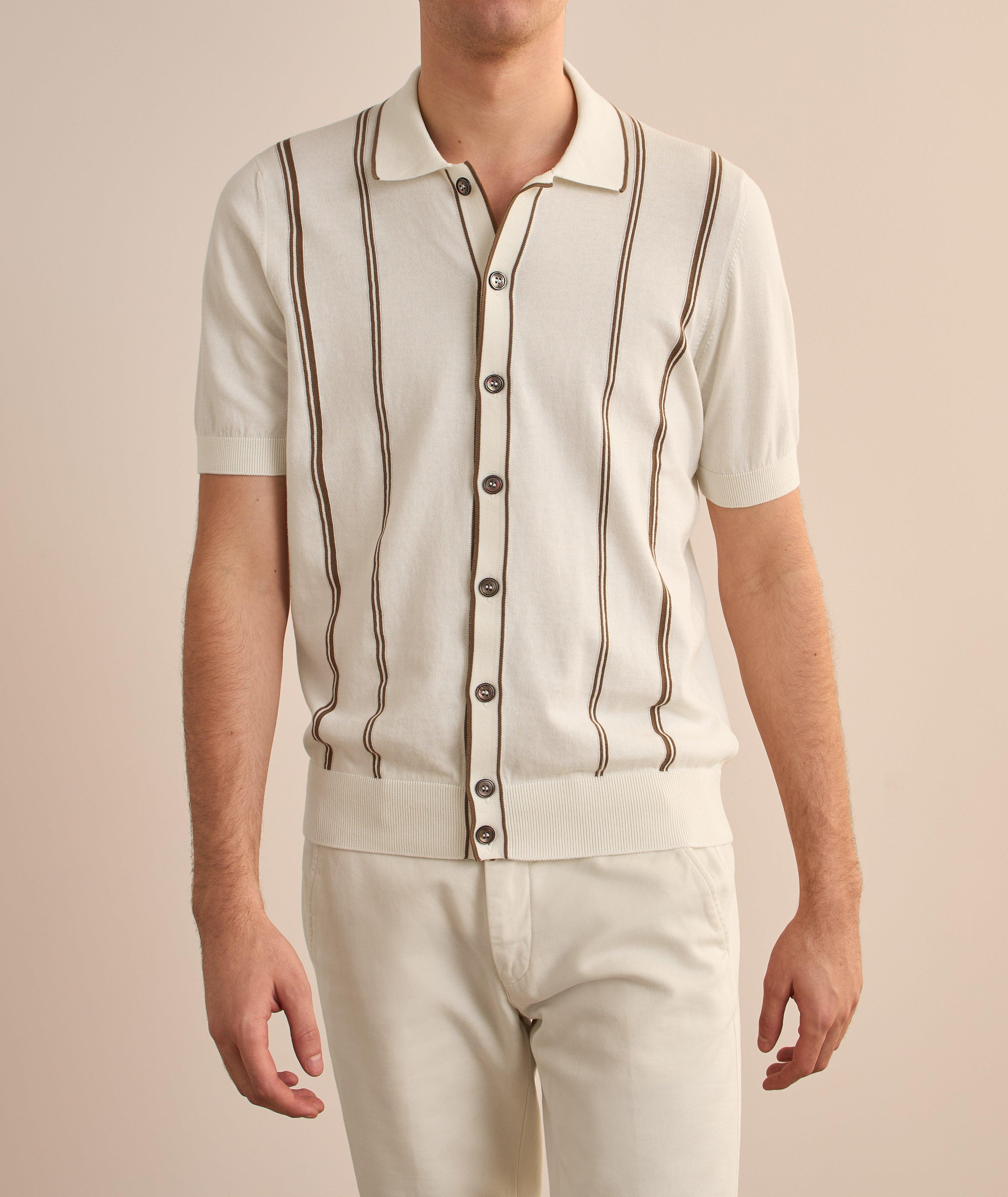 Striped Cotton Knit Shirt image 1