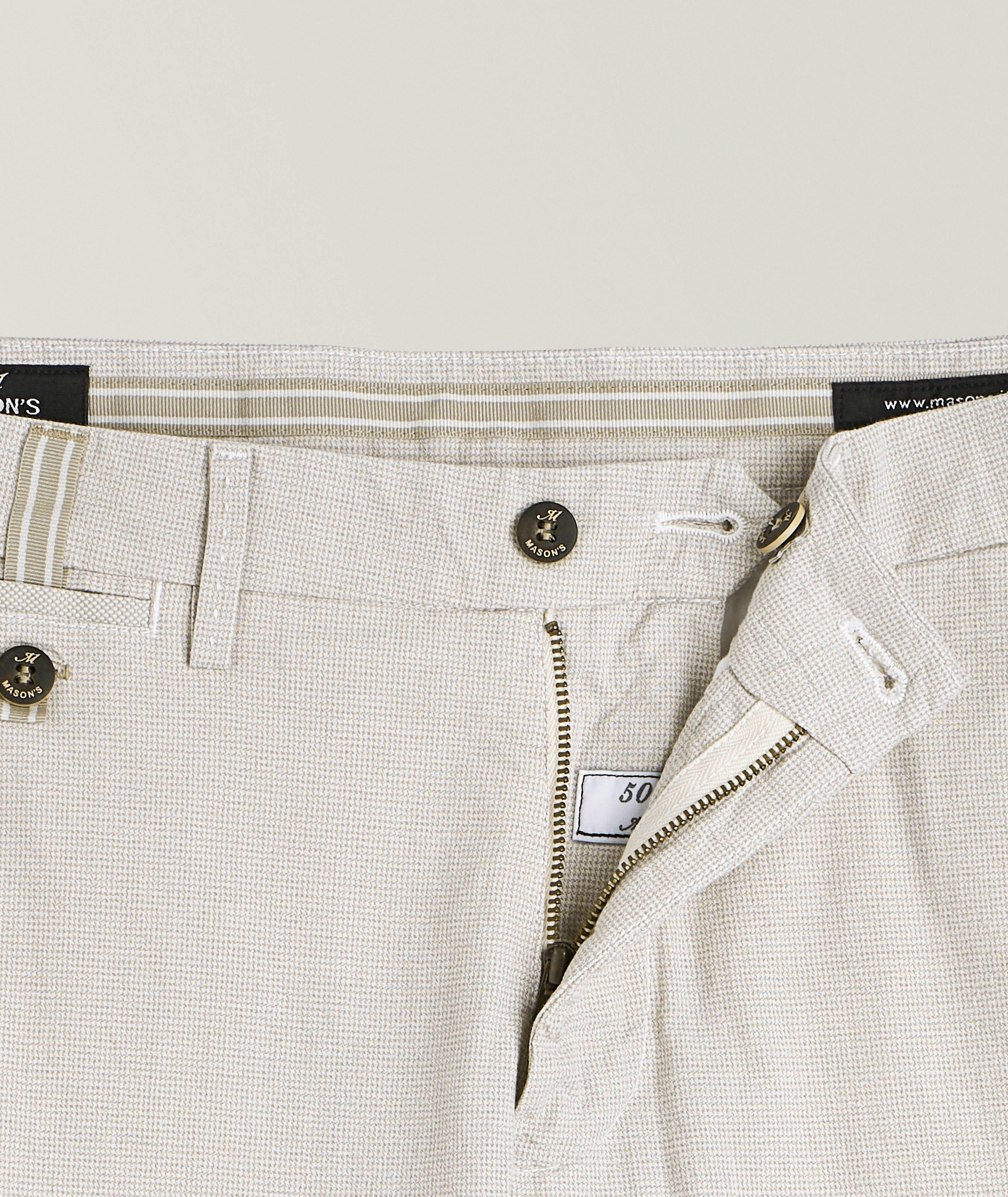 Pantalon à pied-de-poule de coupe amincie image 1