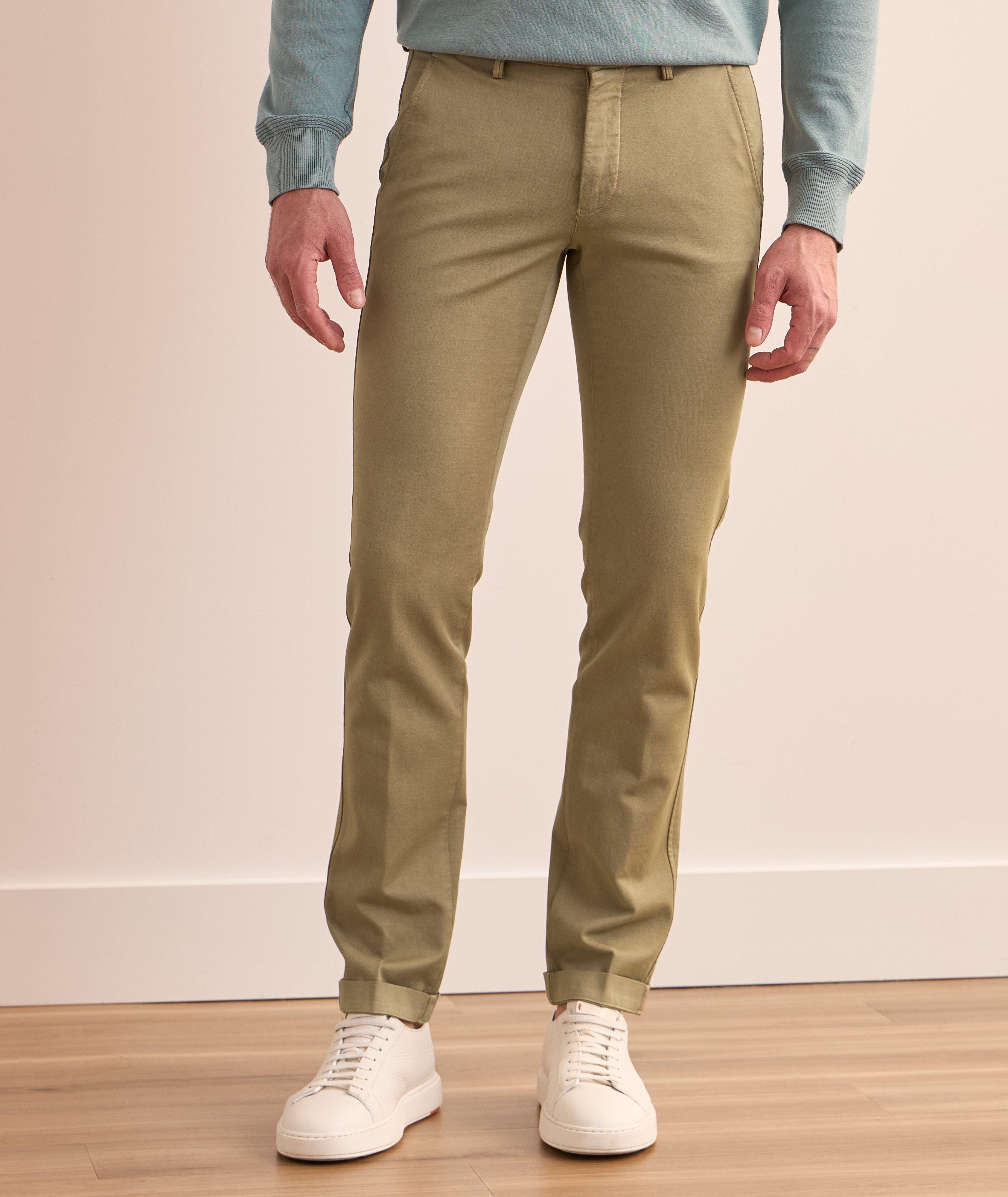 Torino Pleated Jersey Stretch-Cotton Pants image 1
