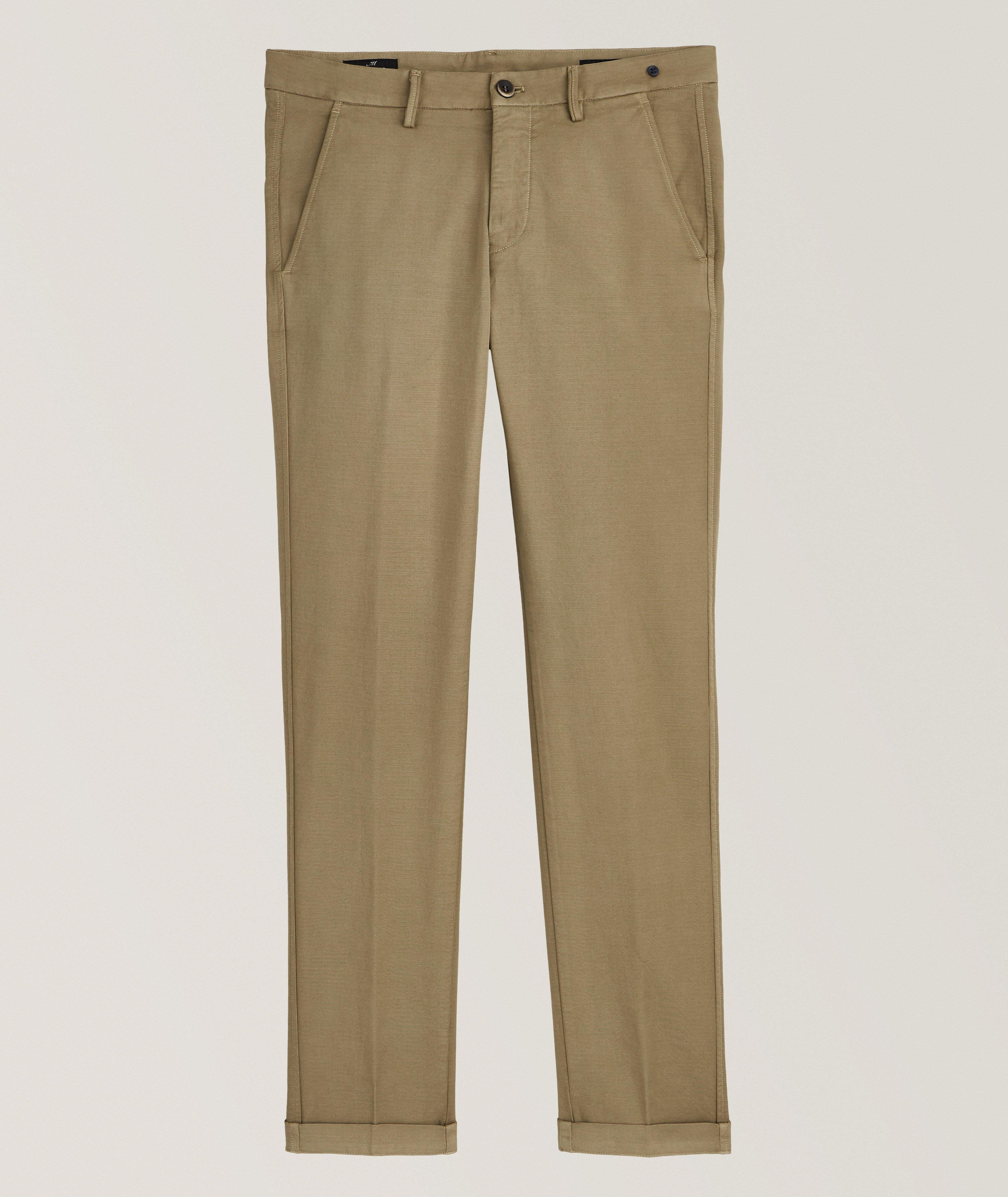 Torino Pleated Jersey Stretch-Cotton Pants image 0