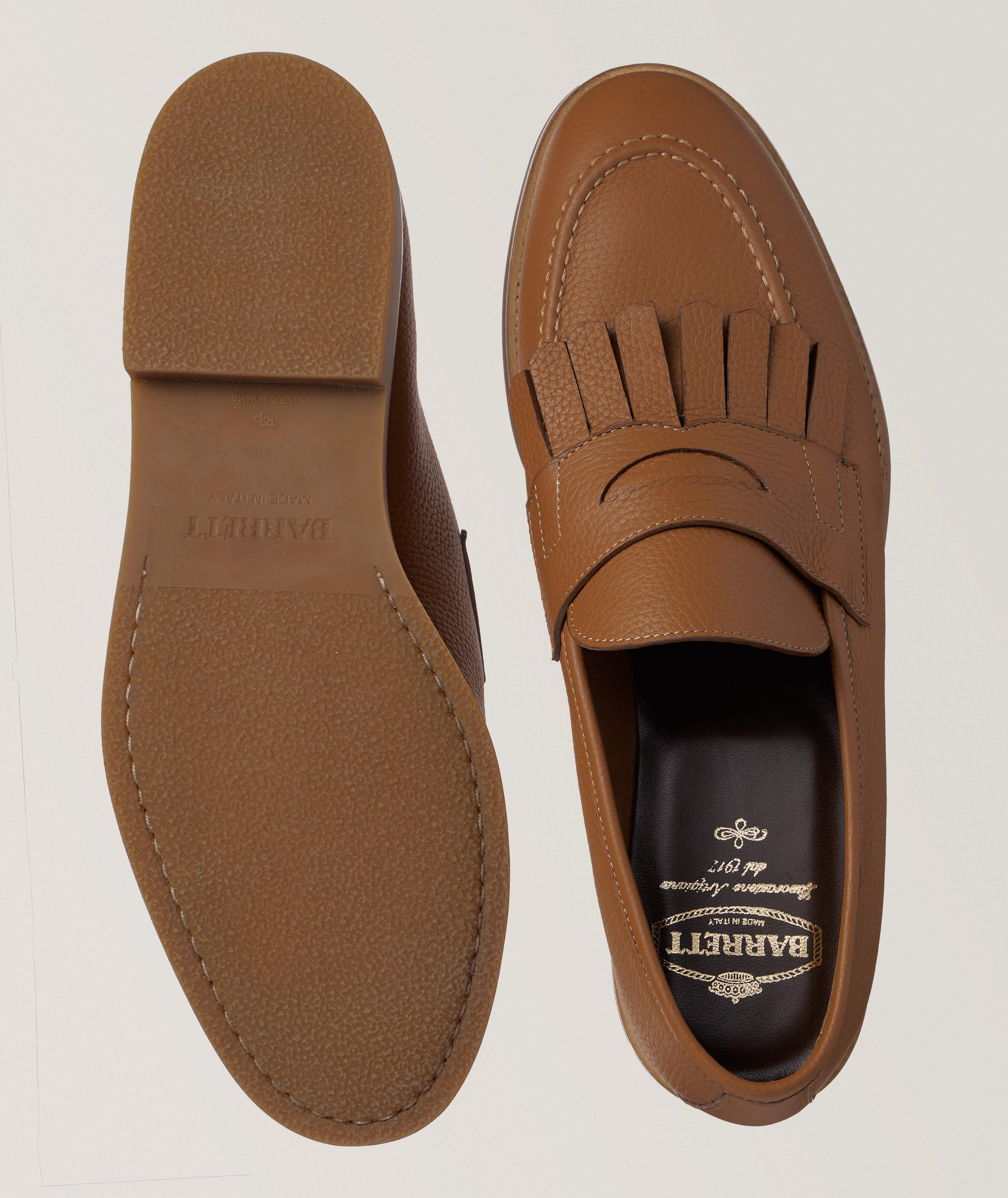 Kiltie Grained Leather Penny Loafers image 2