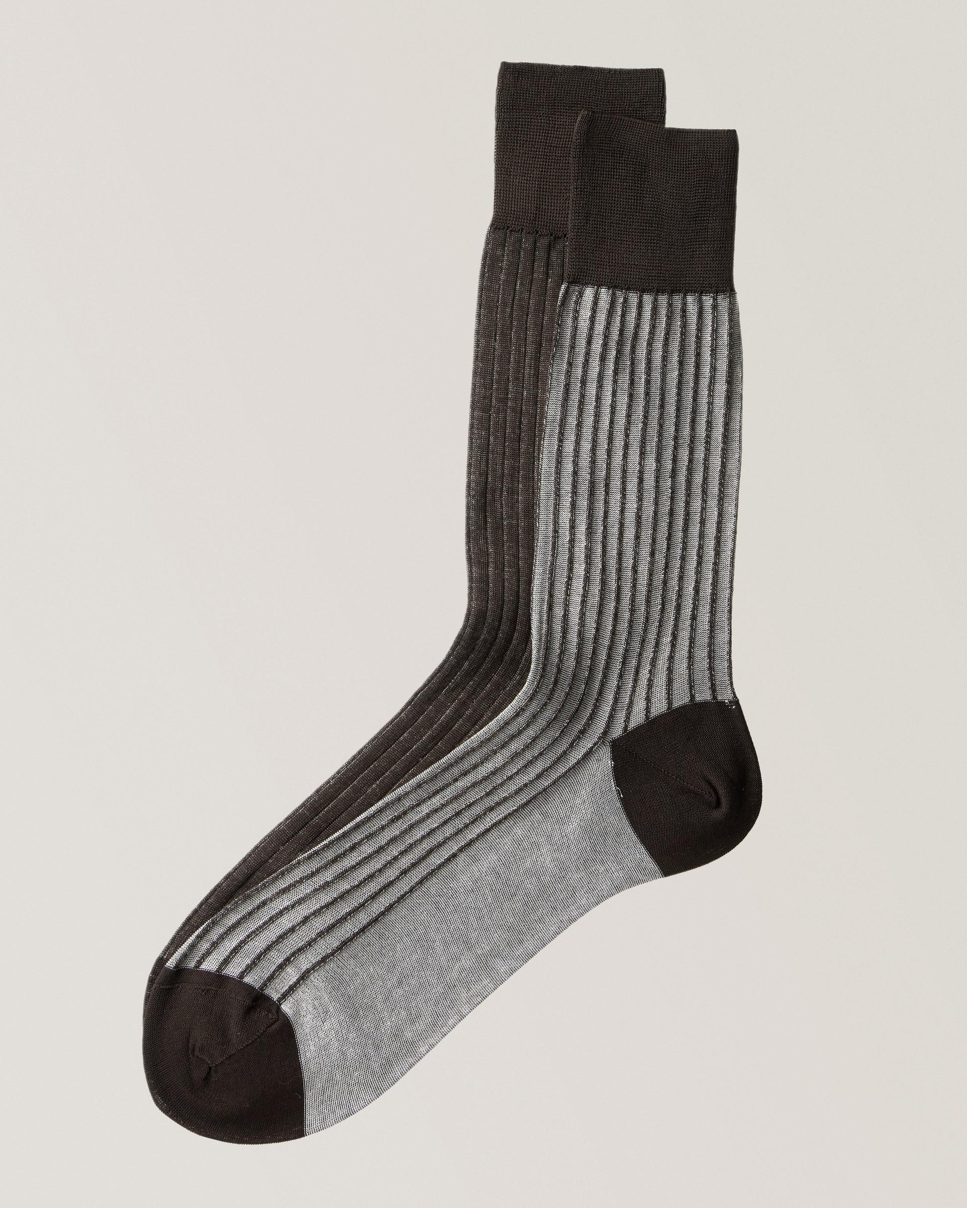 Chaussettes réversibles à rayures image 0