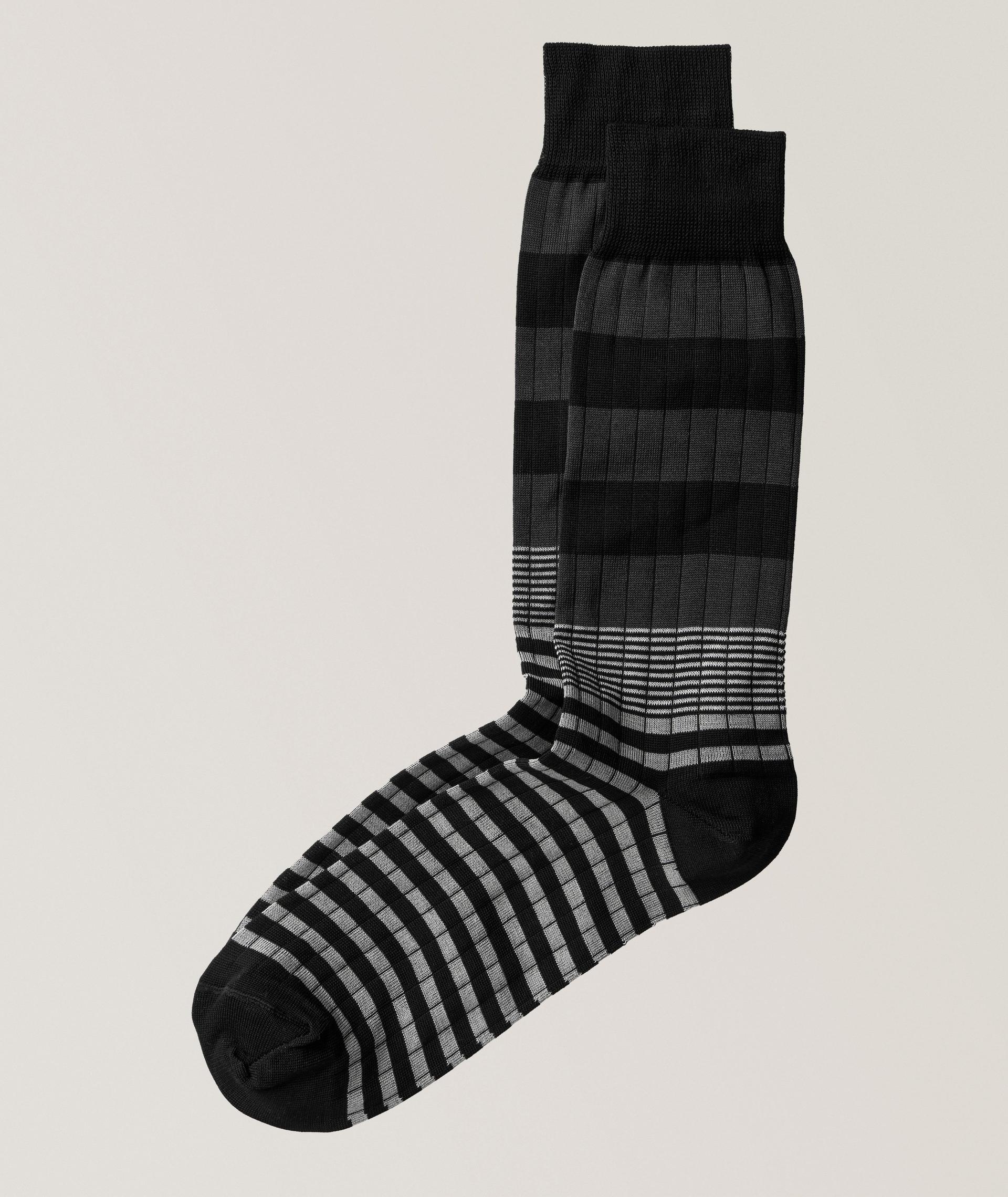 Fantasy Striped Stretch-Cotton Socks image 0