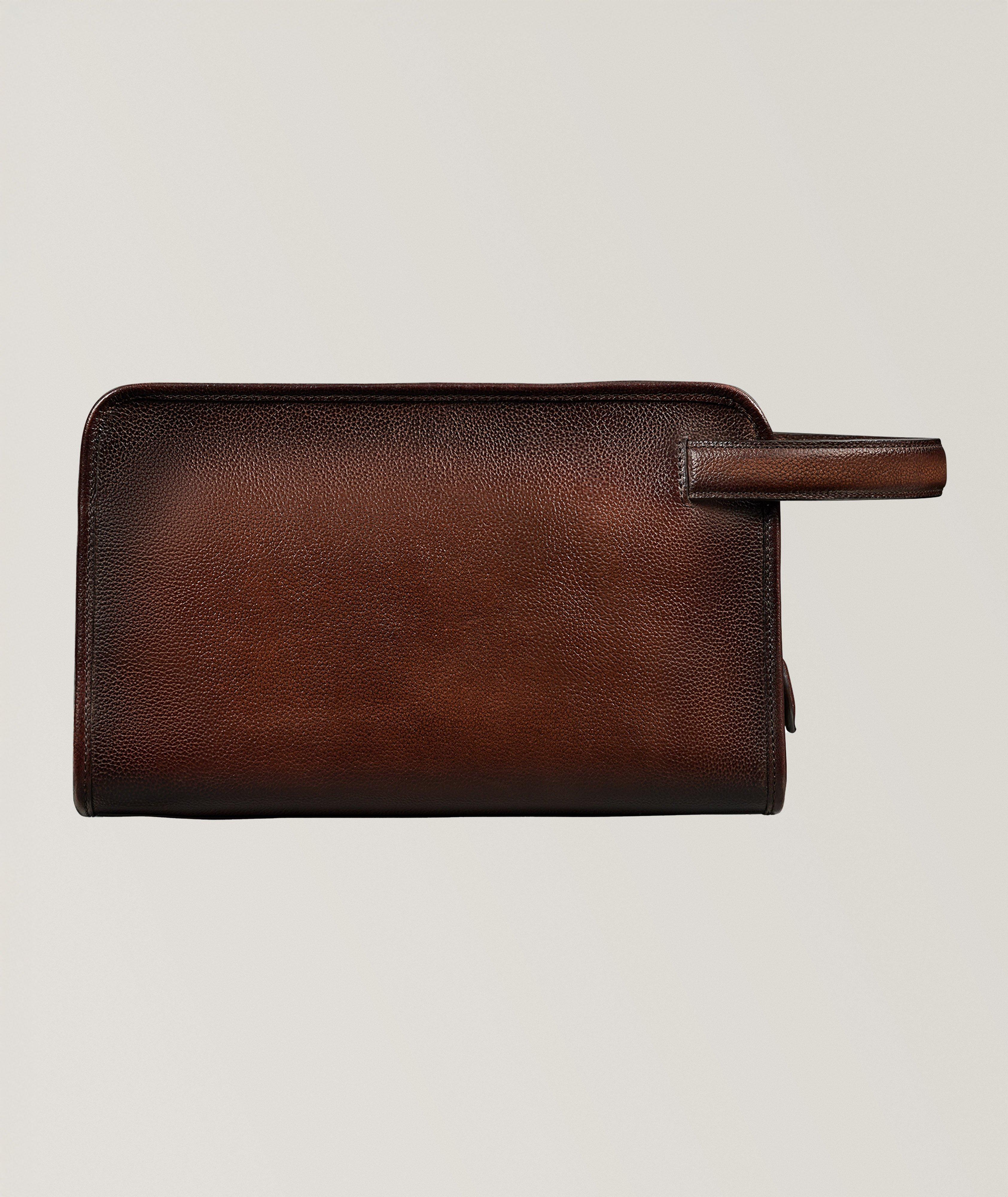 Morning Scritto Leather Toiletry Bag image 1