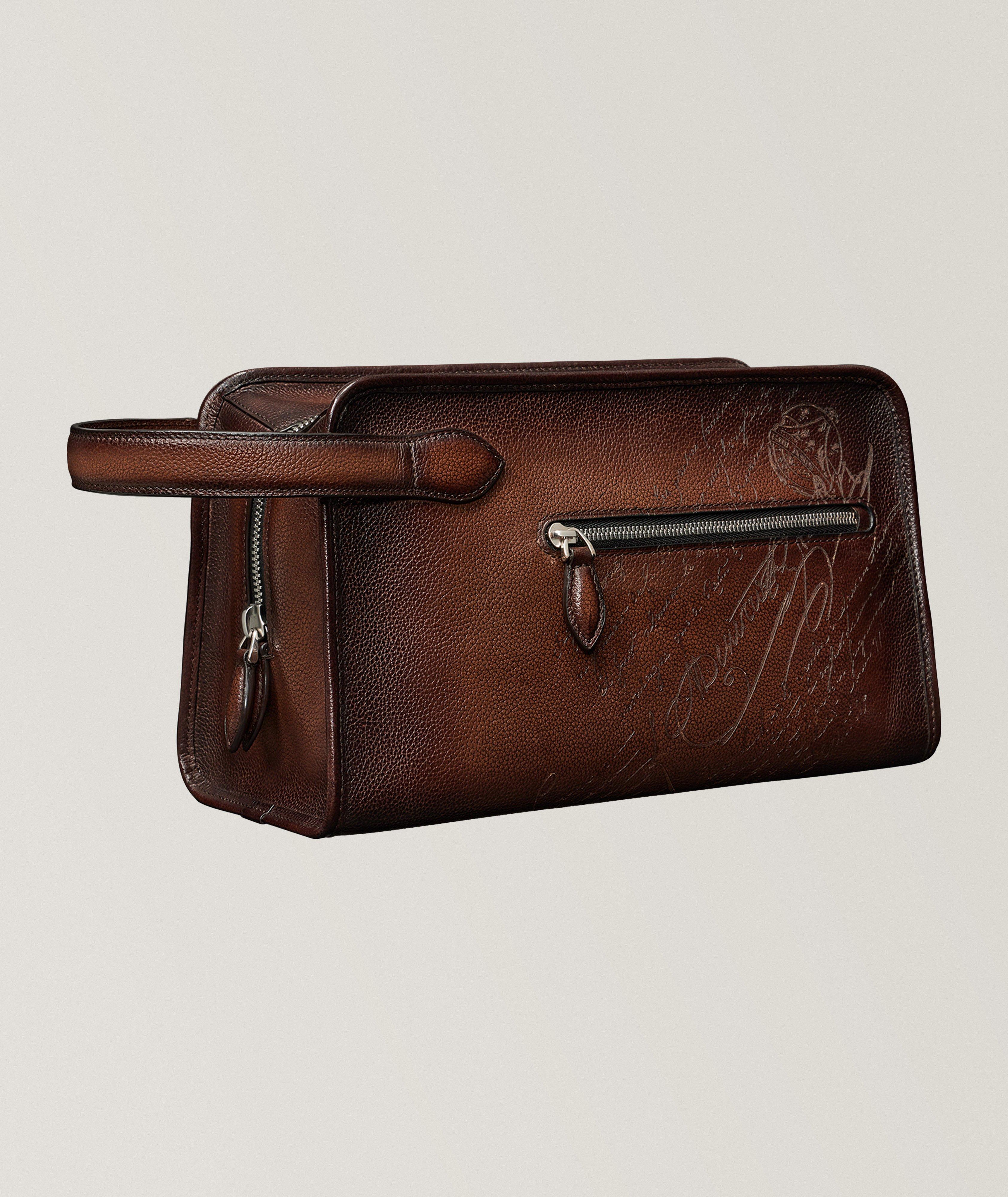 Morning Scritto Leather Toiletry Bag image 2