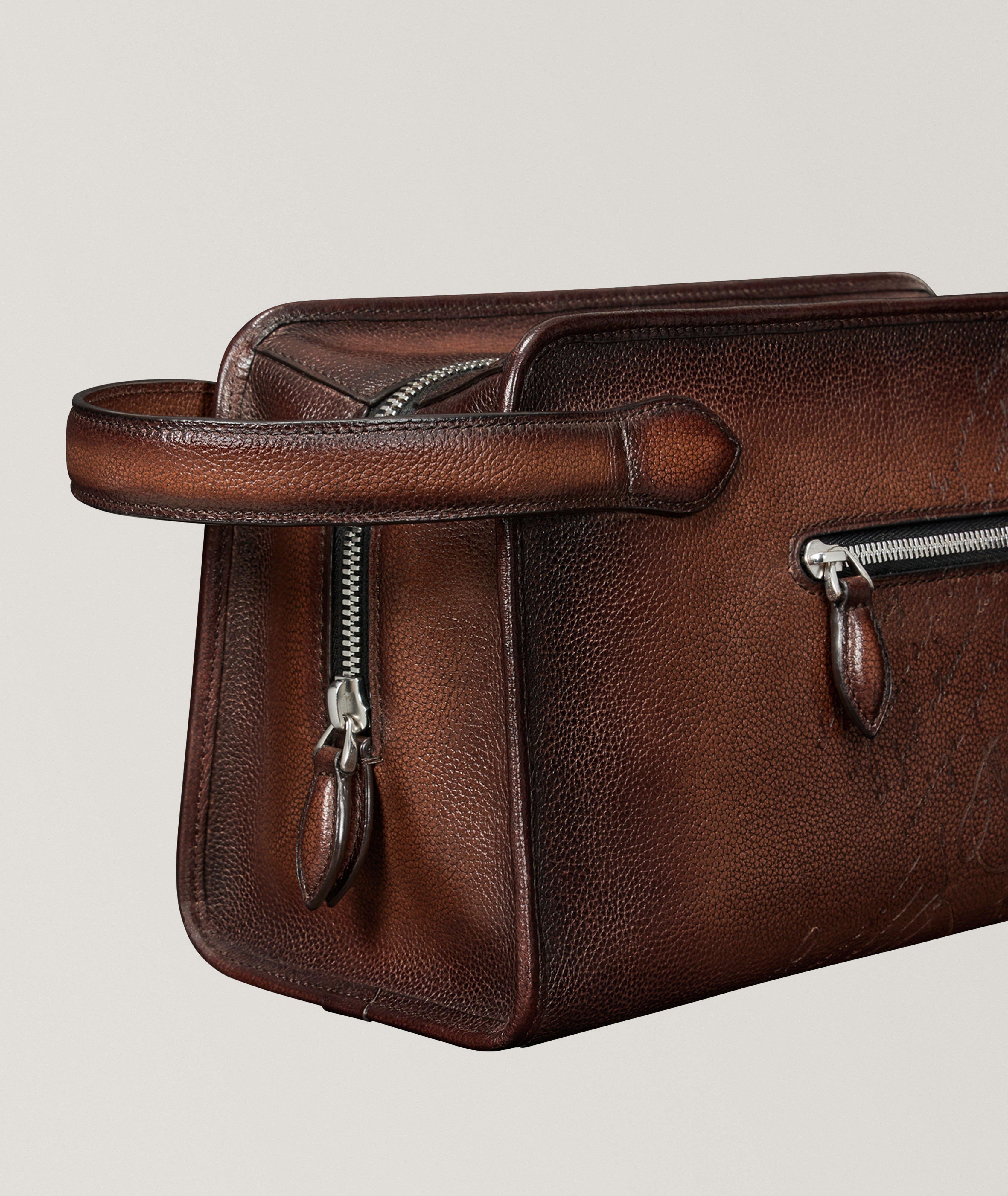 Morning Scritto Leather Toiletry Bag image 5