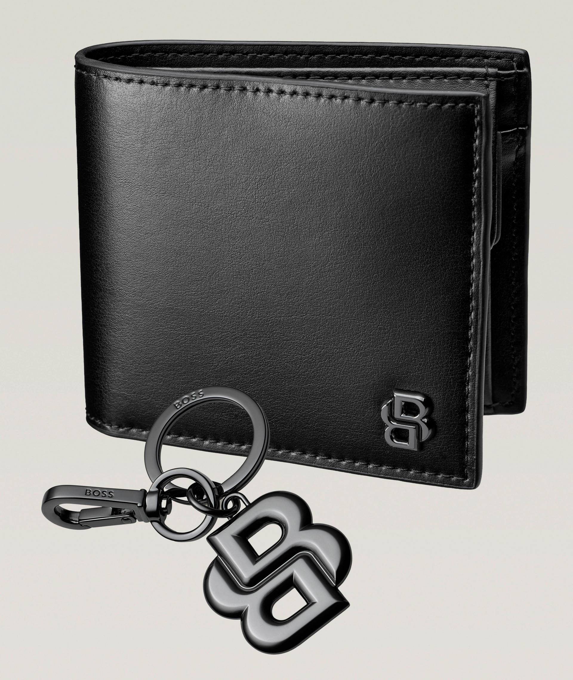 Ensemble, porte-clés et portefeuille en cuir image 0