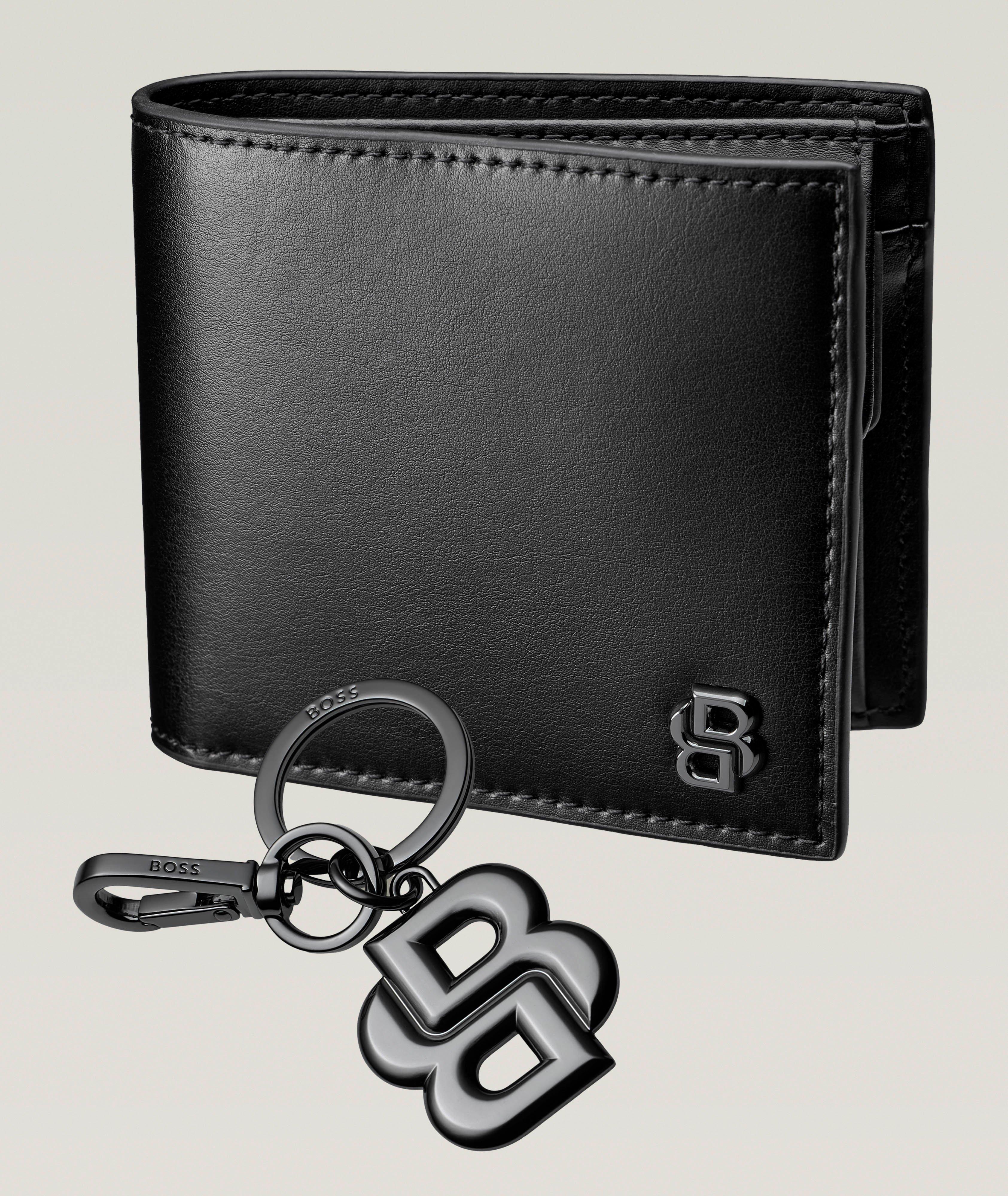 Ensemble, porte-clés et portefeuille en cuir image 0