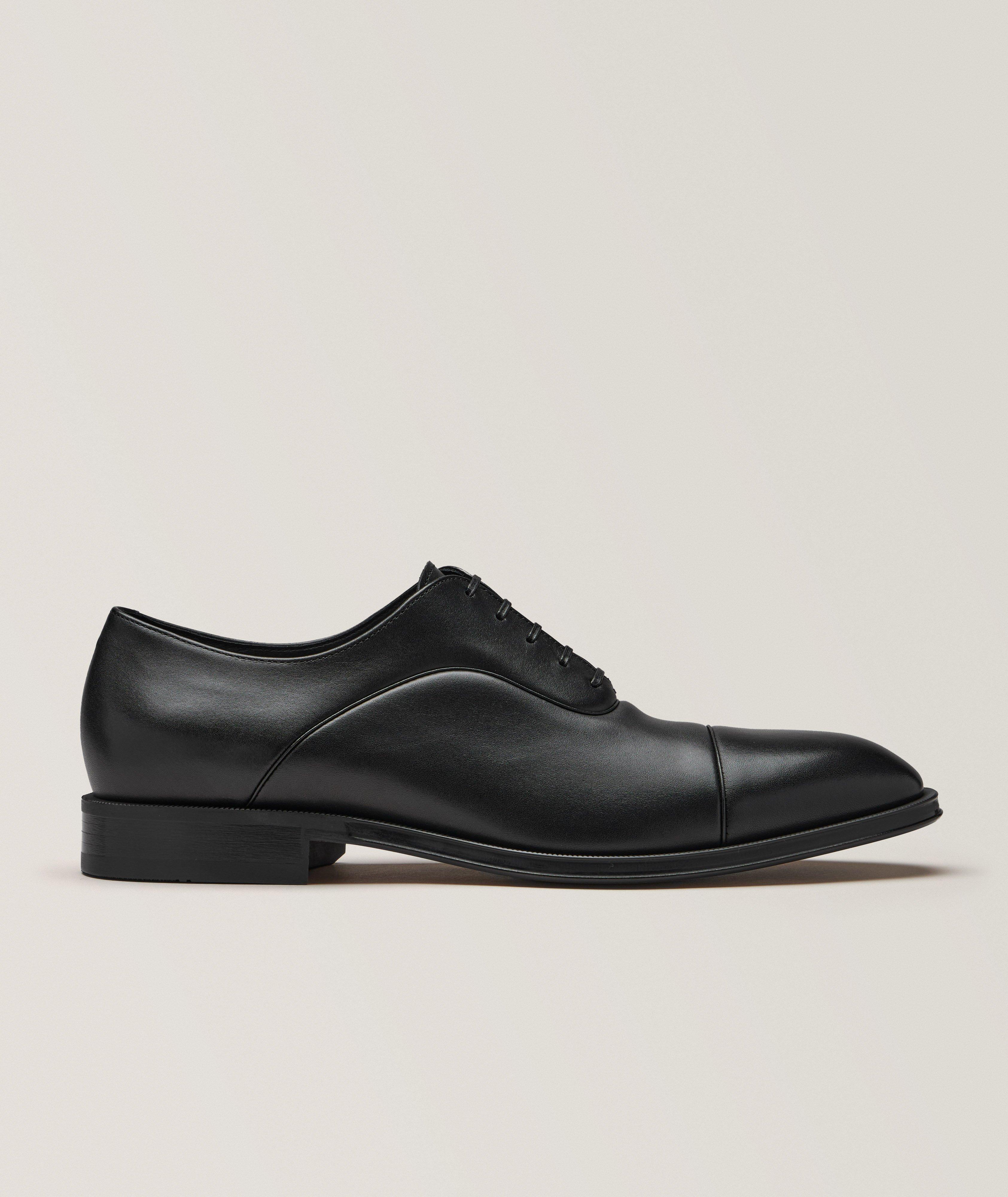 Chaussure lacée Derrek en cuir à bout rapporté image 0