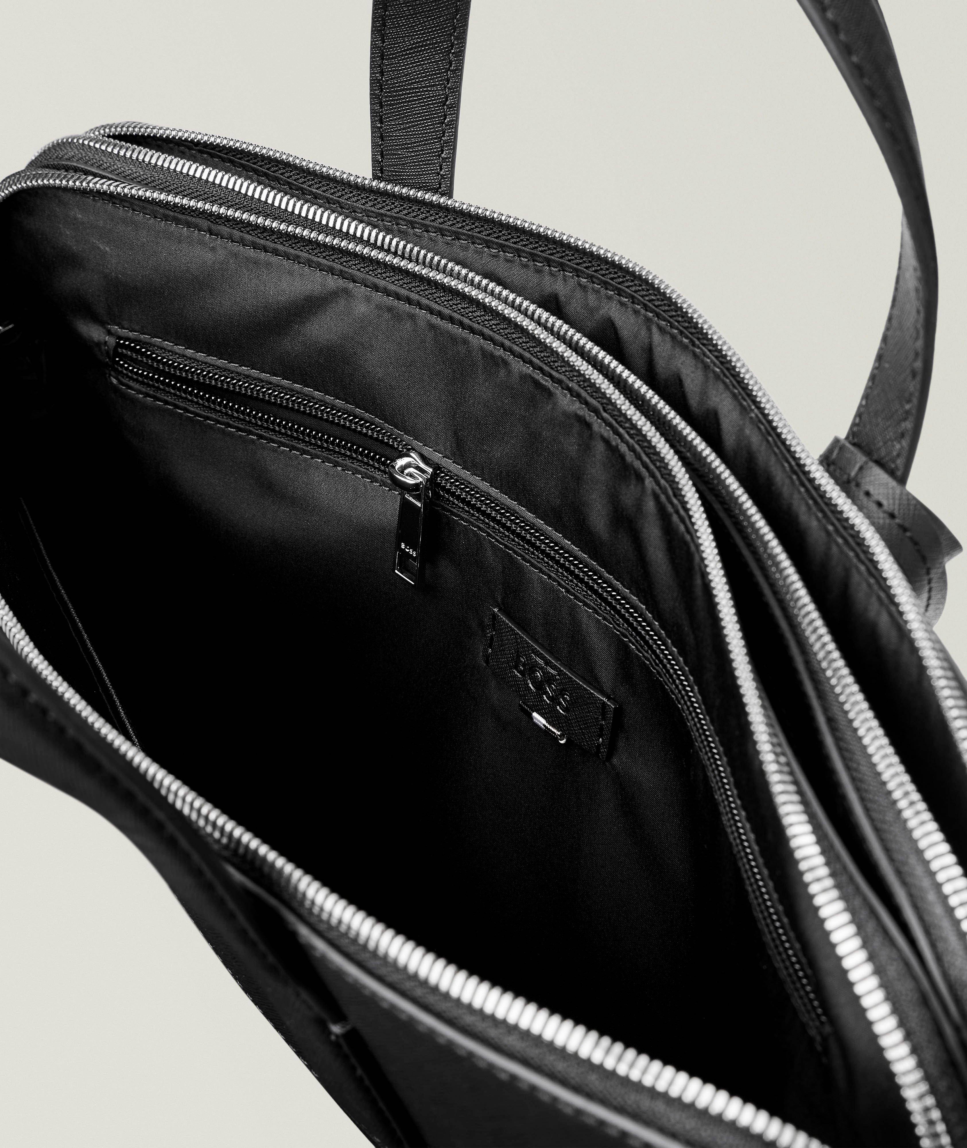 Zair Saffiano Leather Double Doc Briefcase image 2
