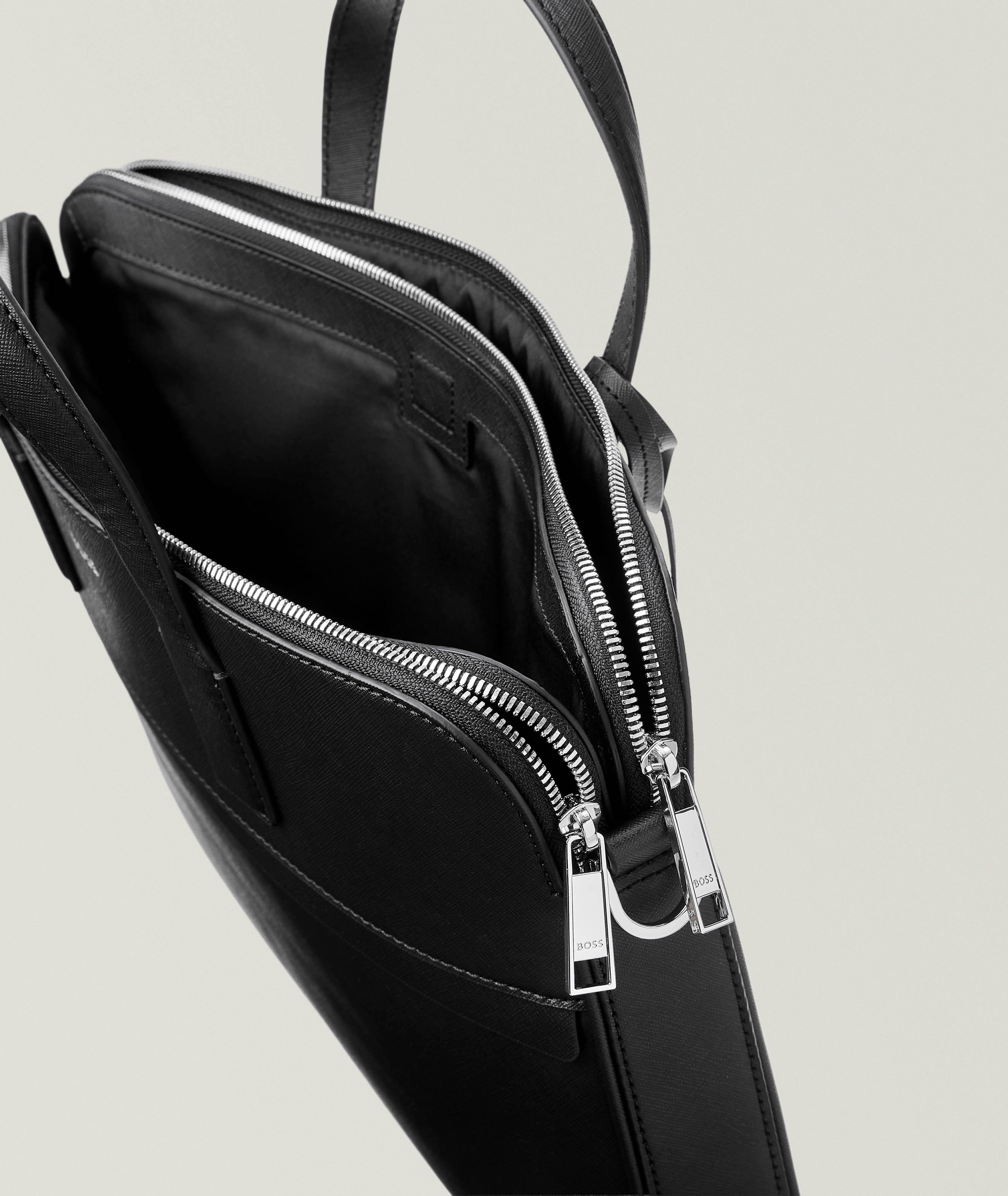 Zair Saffiano Leather Double Doc Briefcase image 3