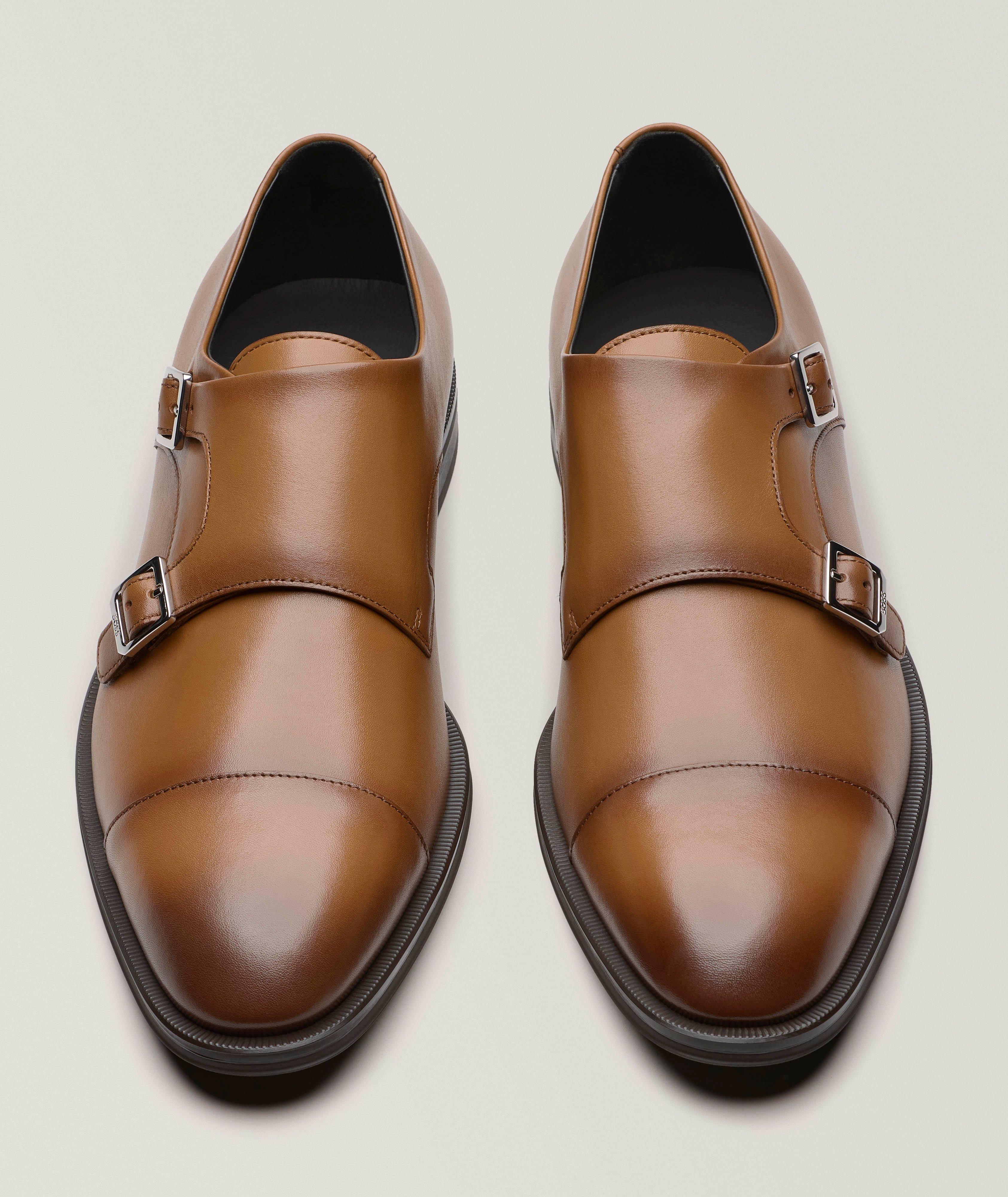 Derrek Leather Monk Strap Dress Shoes image 1