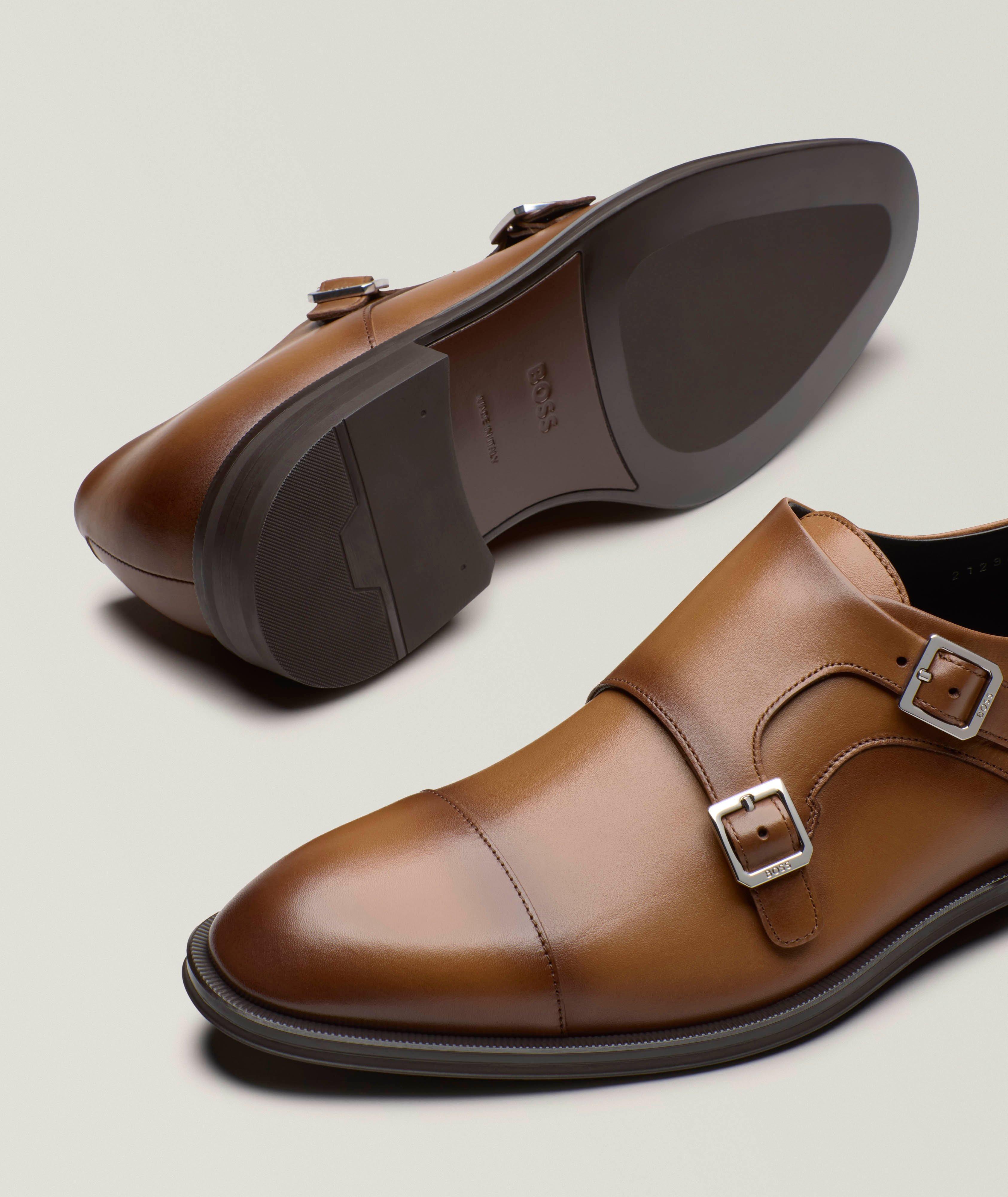 Derrek Leather Monk Strap Dress Shoes image 3