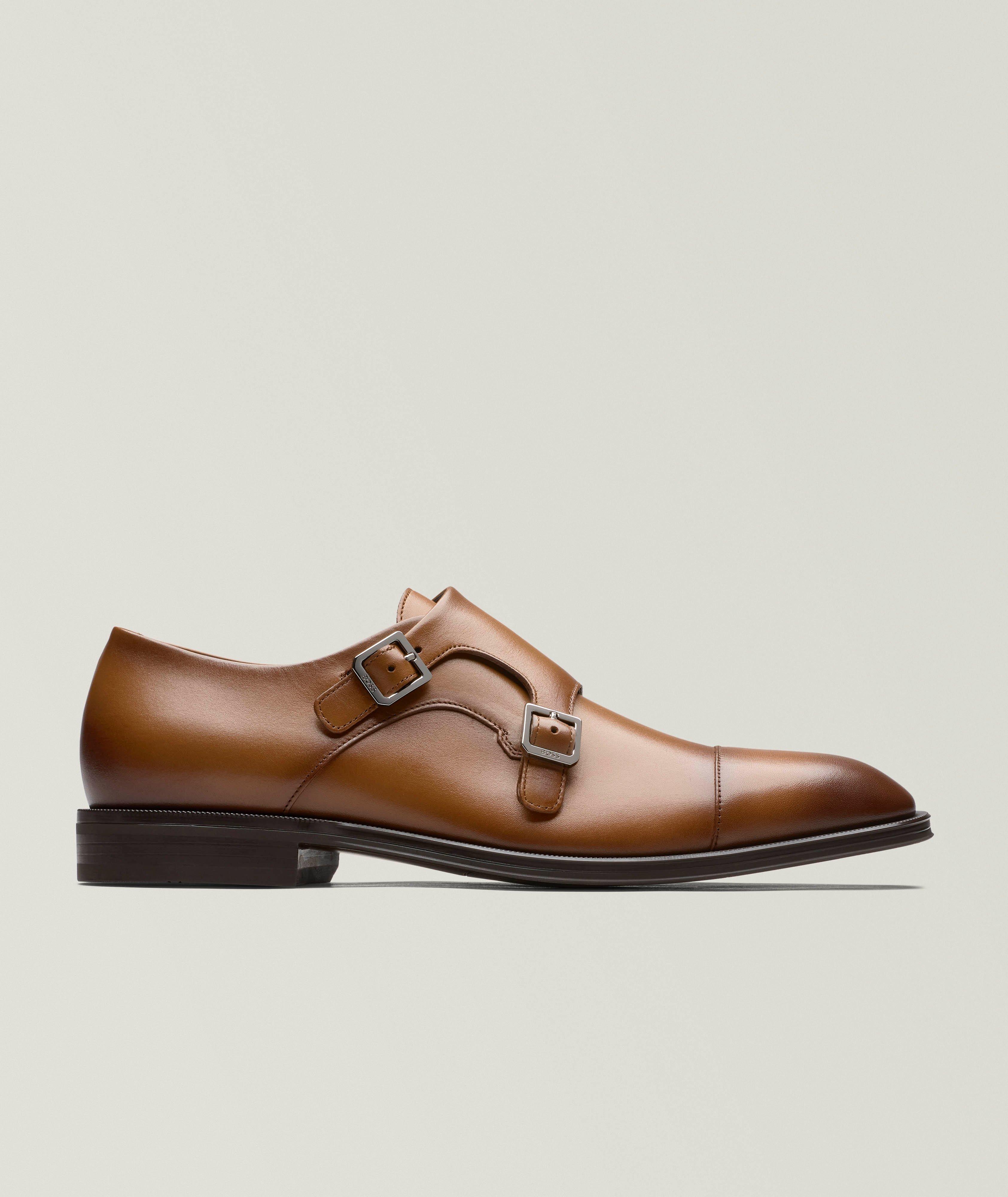 Derrek Leather Monk Strap Dress Shoes image 0