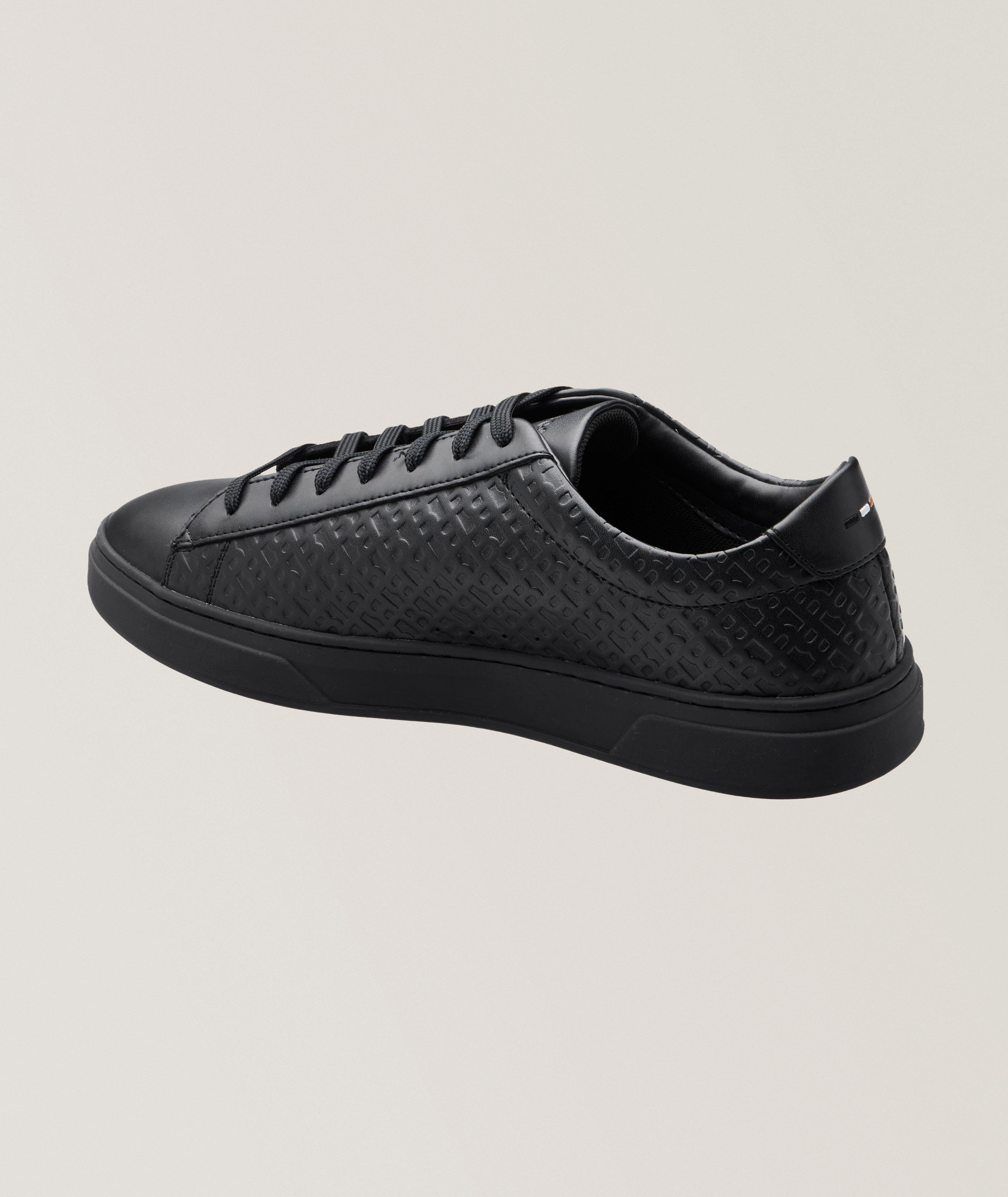 Kieran Monogram Leather Tennis Sneakers  image 1