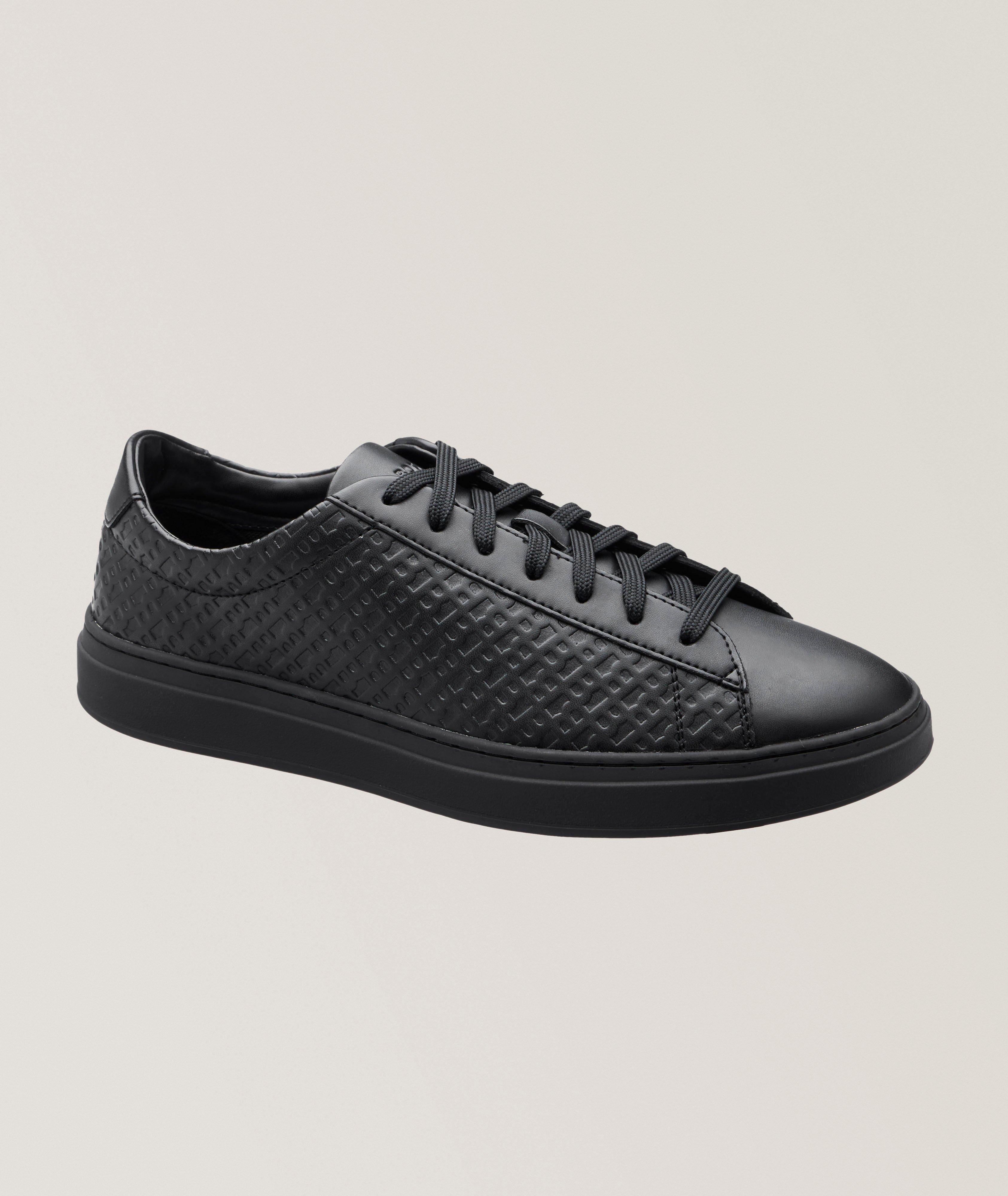 Kieran Monogram Leather Tennis Sneakers  image 0