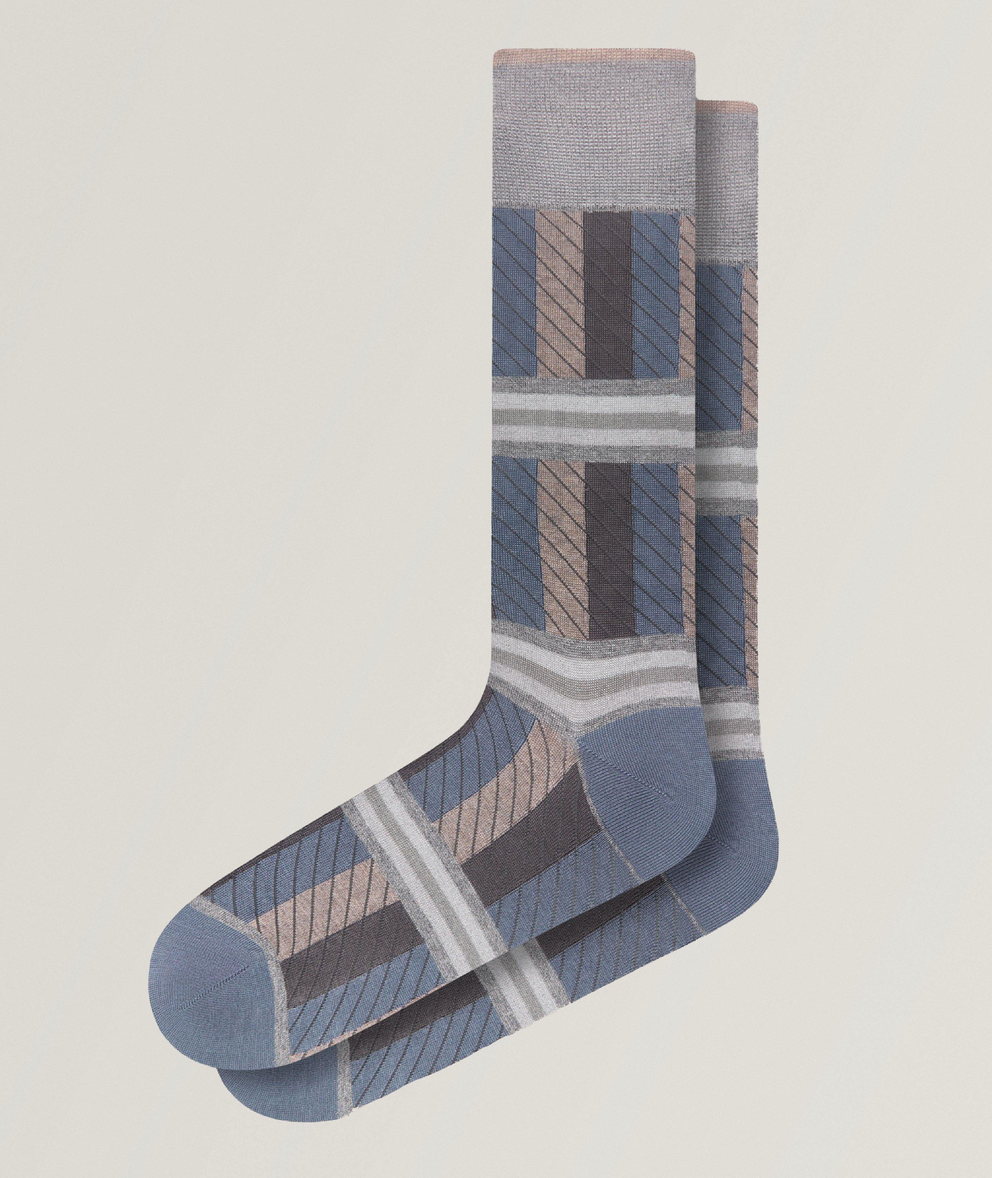 Stripe Stretch-Cotton Socks image 0