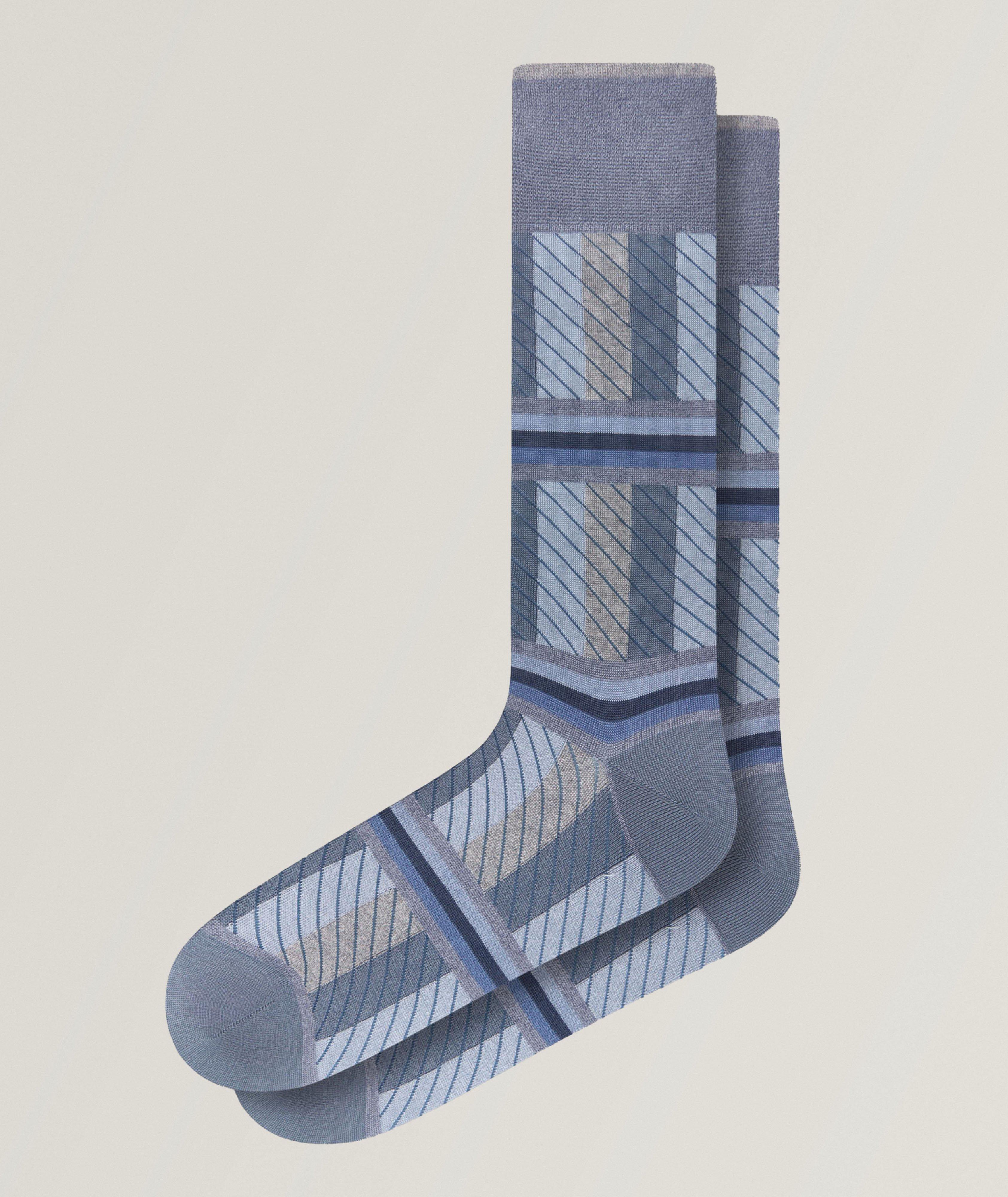 Stripe Stretch-Cotton Socks image 0