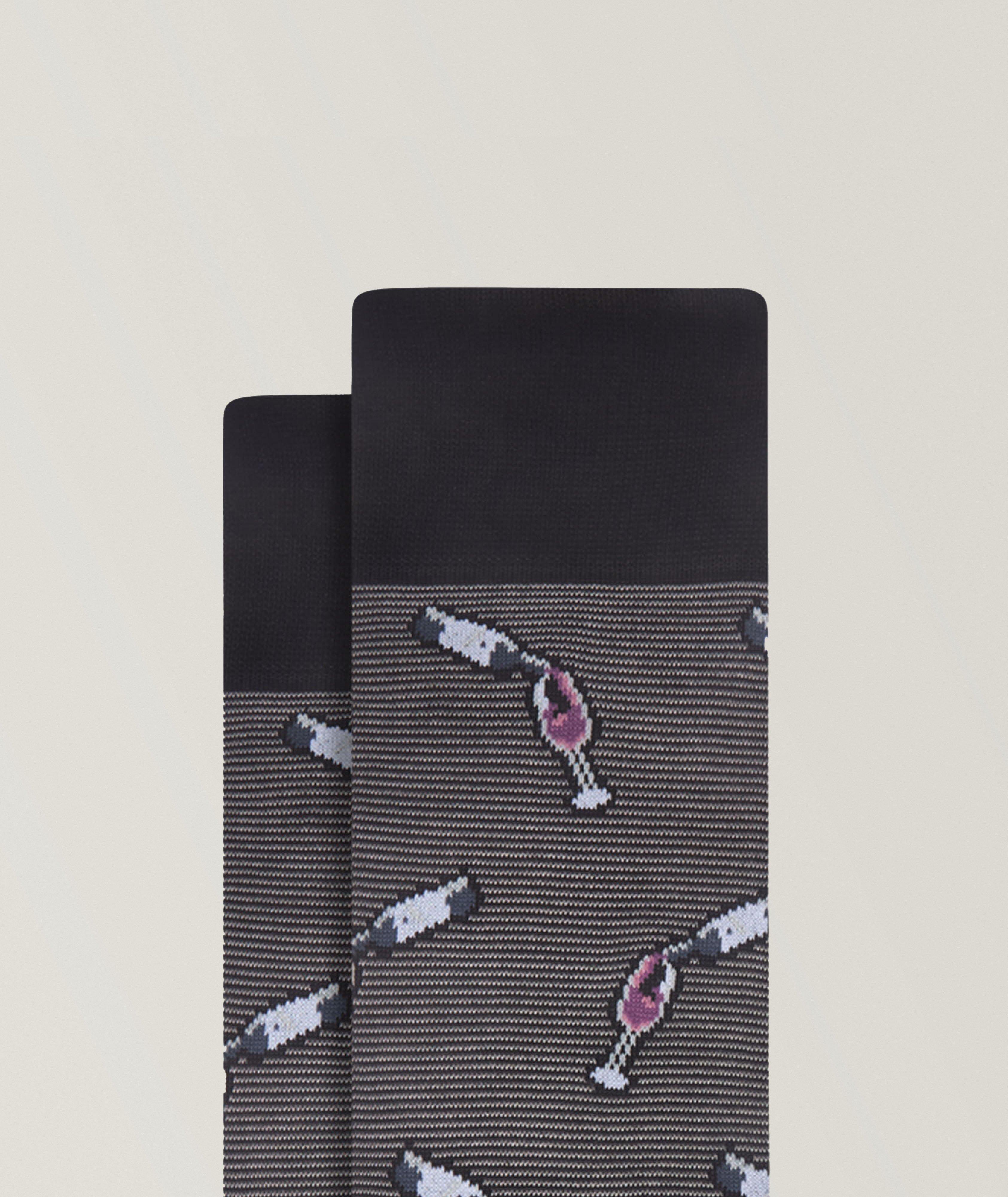 Wine Stretch-Cotton Socks image 1