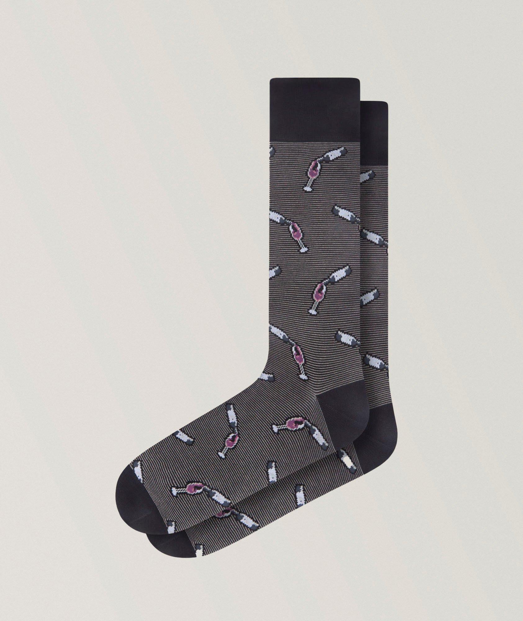 Wine Stretch-Cotton Socks image 0