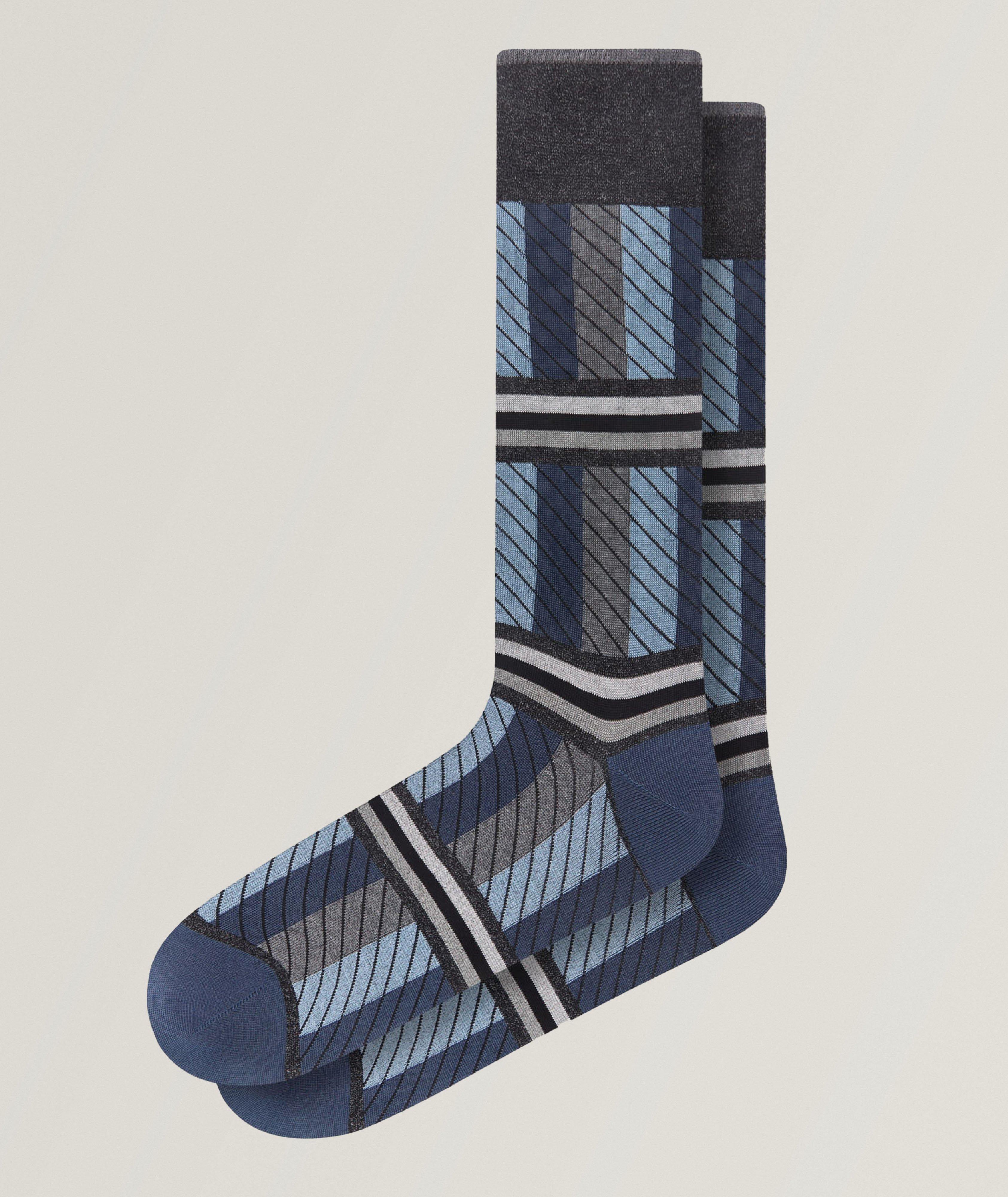 Stripe Stretch-Cotton Socks image 0