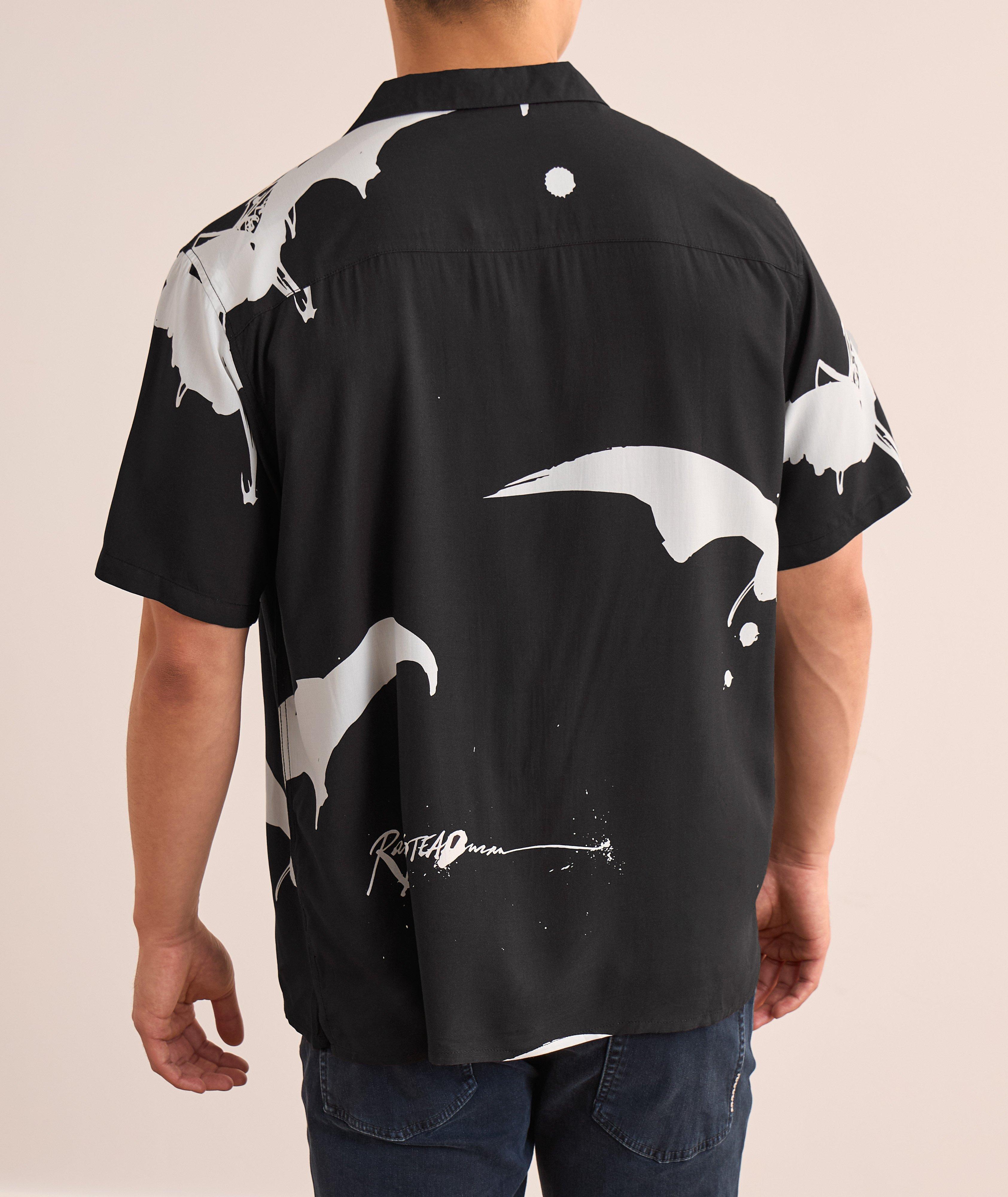 Chemise décontractée à motif de chauve-souris, collection Ralph Steadman image 2