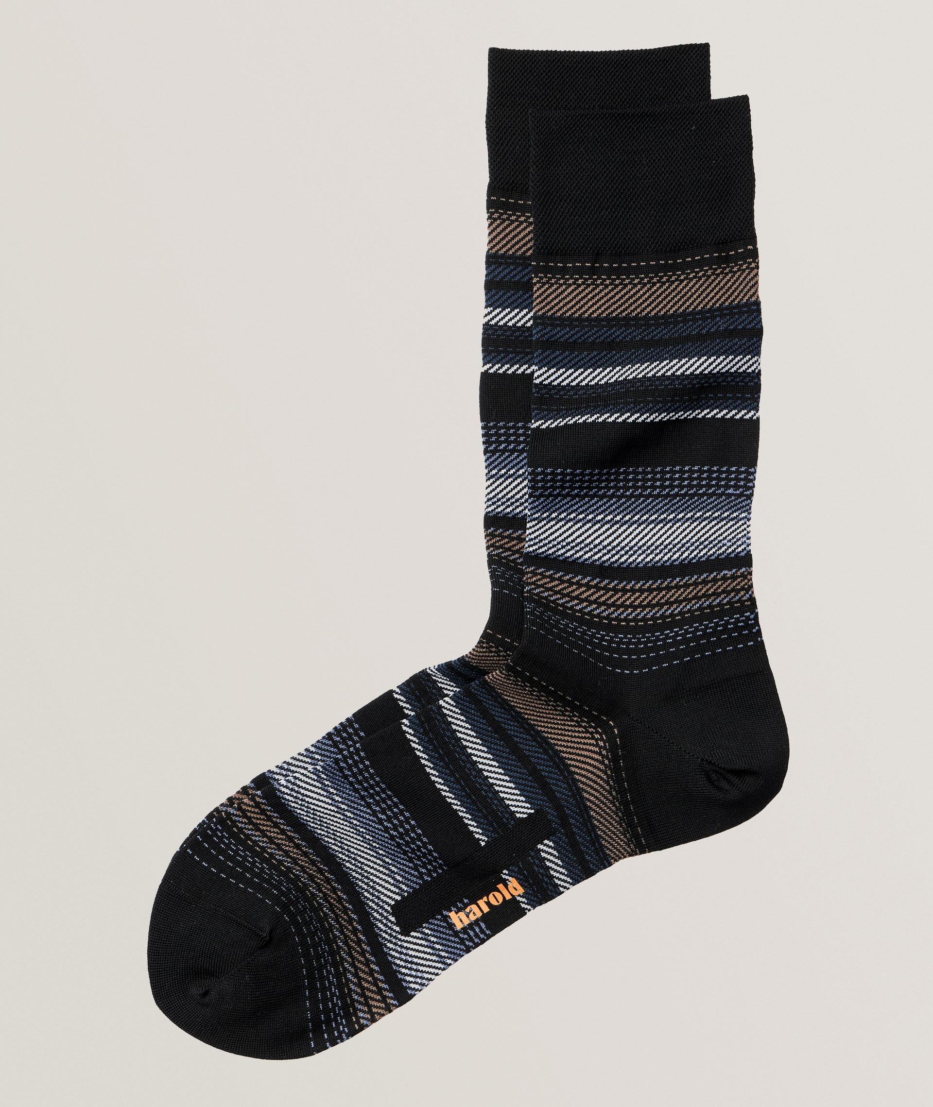 Dotted-Stripes Cotton-Stretch Socks image 0