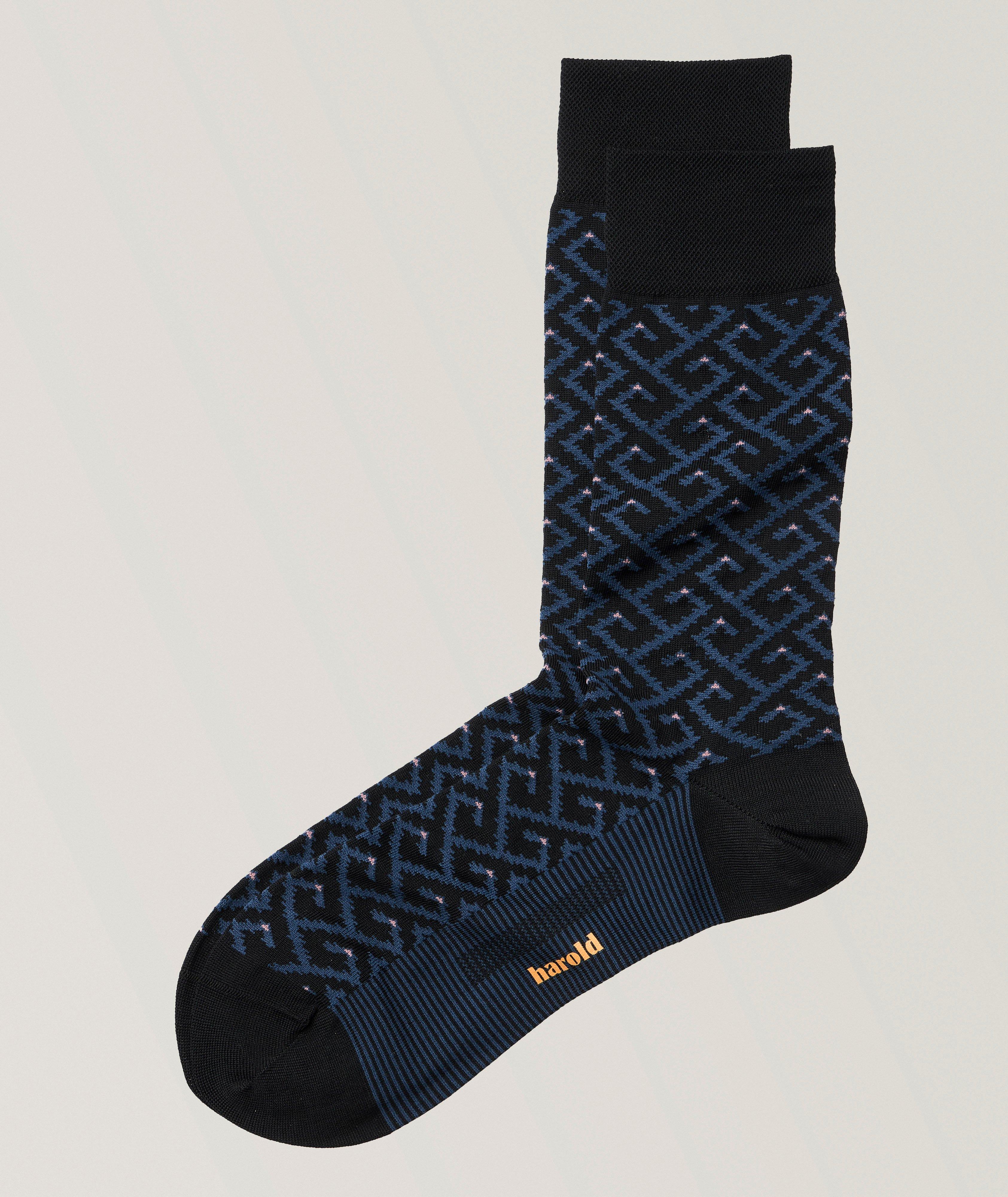 Maze Stretch-Cotton Socks image 0