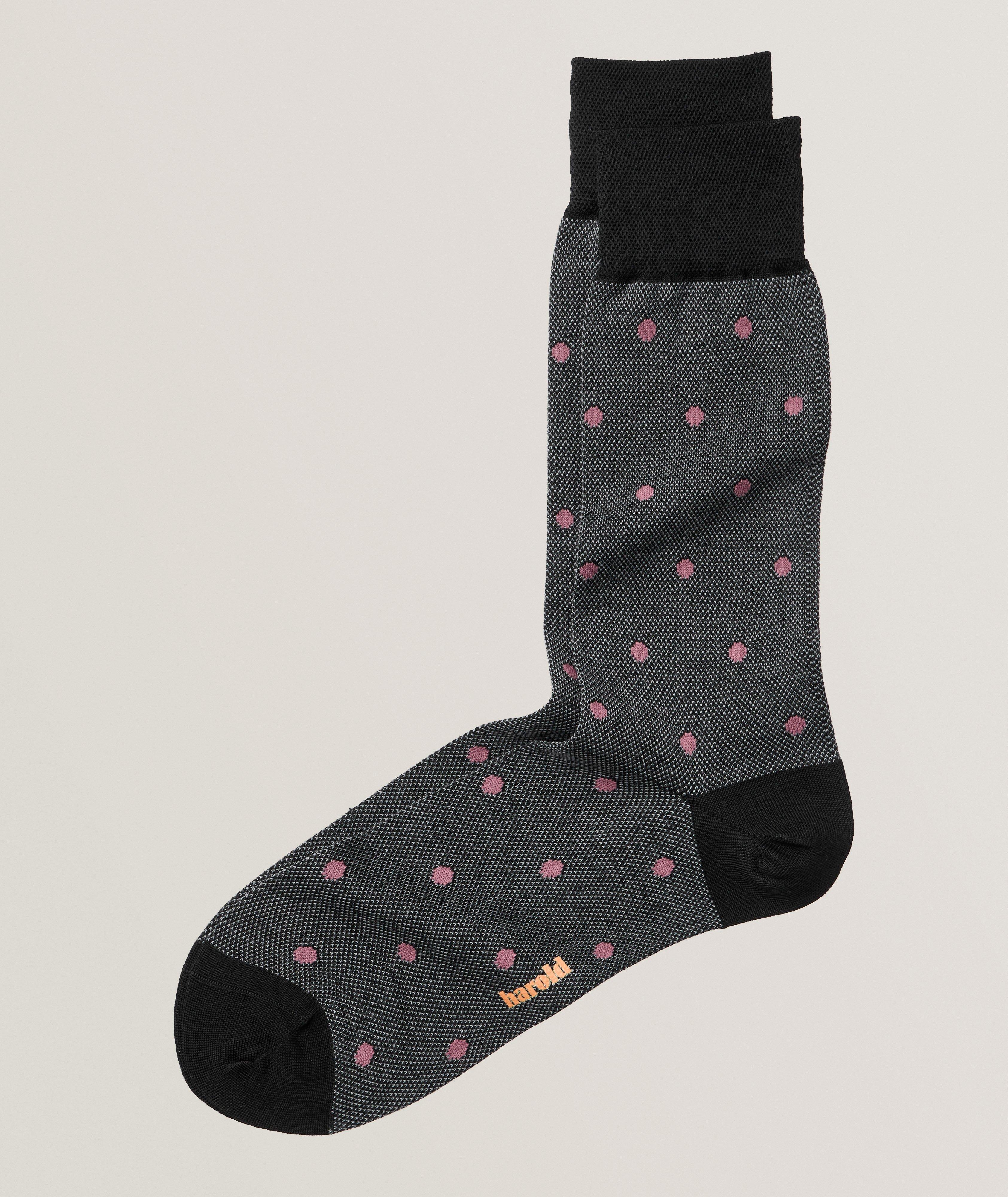 Polka Dot Stretch-Cotton Socks  image 0