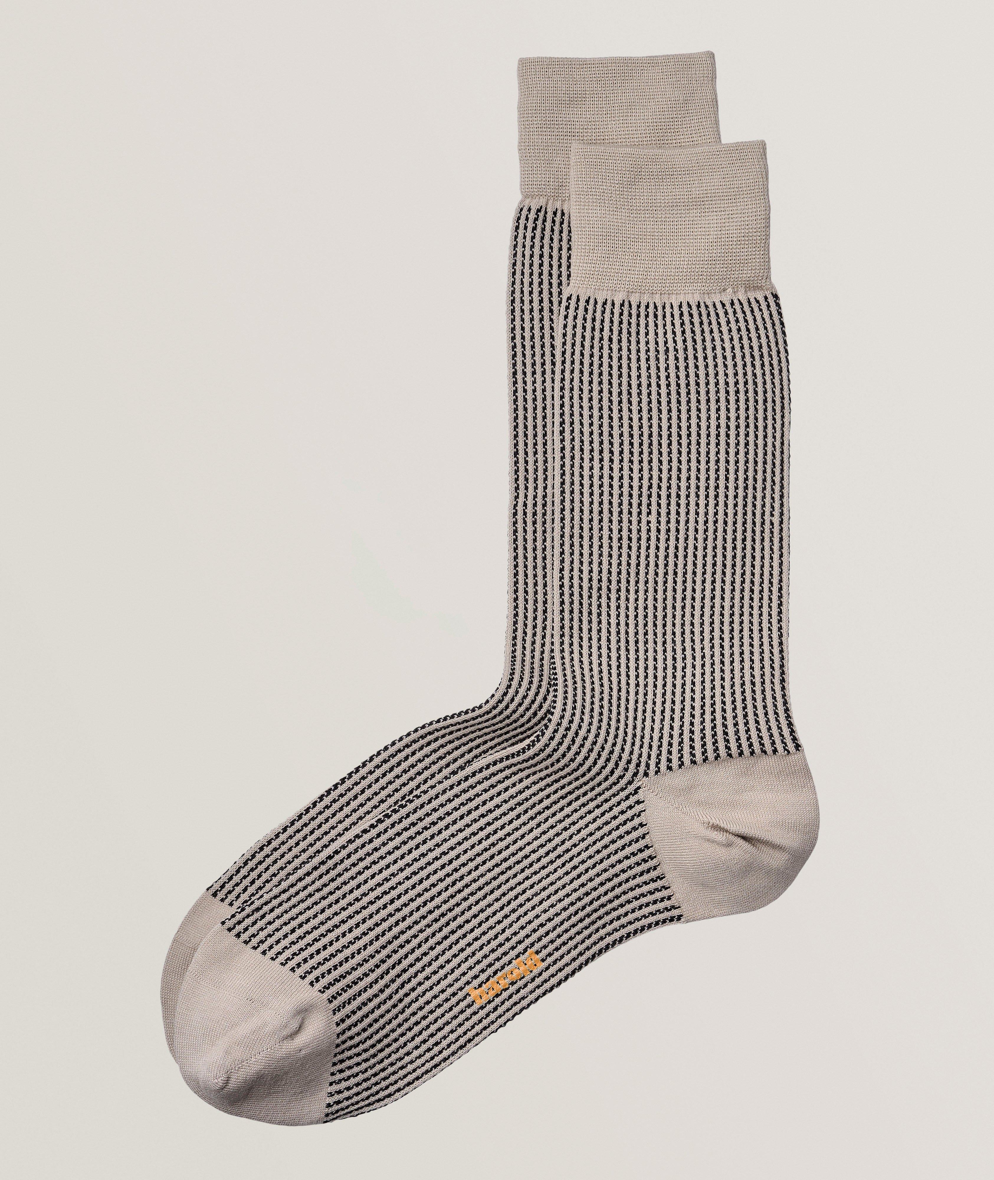 Contrast-Geo Cotton-Stretch Socks image 0